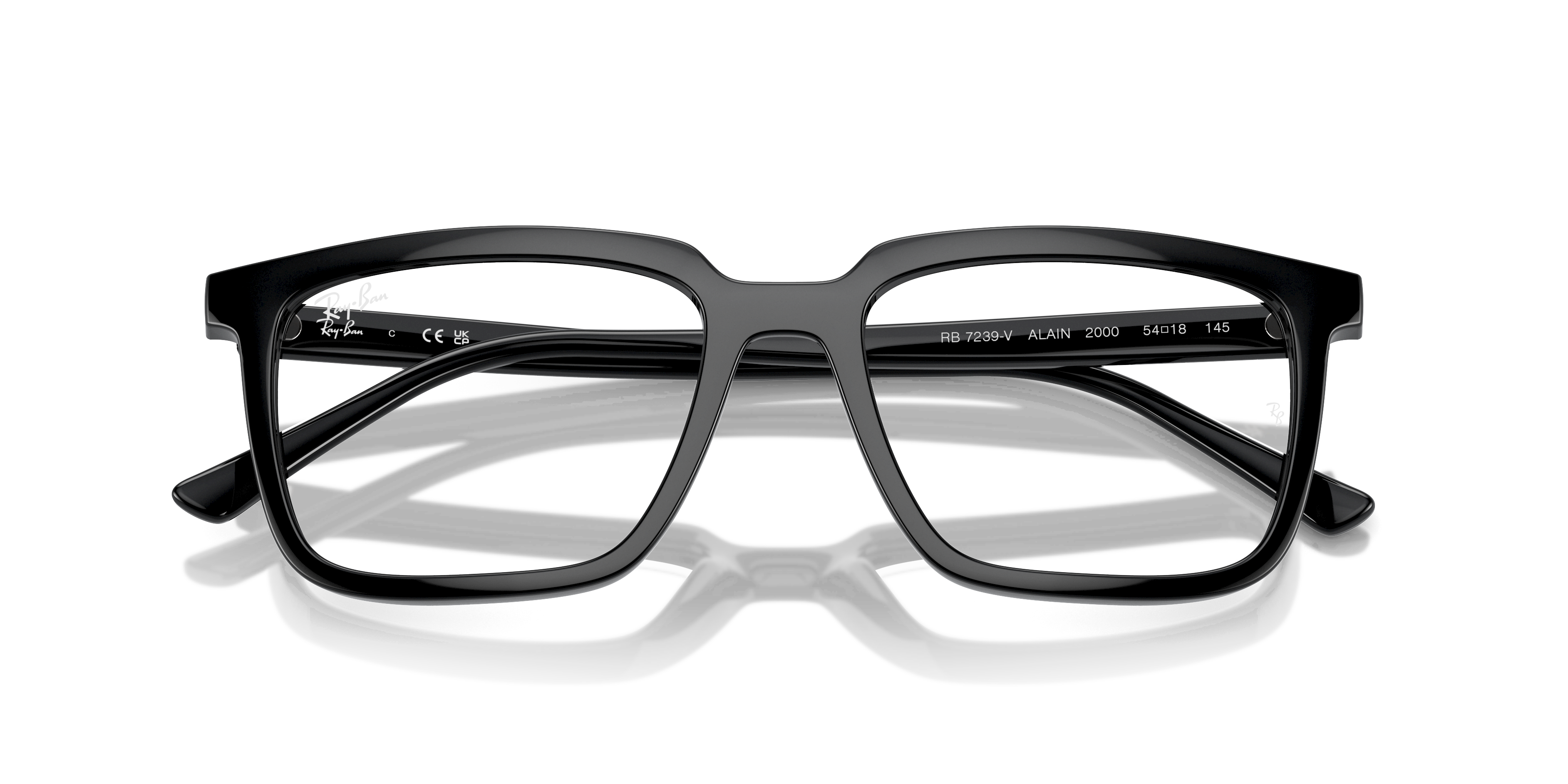 Ray-Ban Alain RX7239 - Black, front detail view #Colour_Black