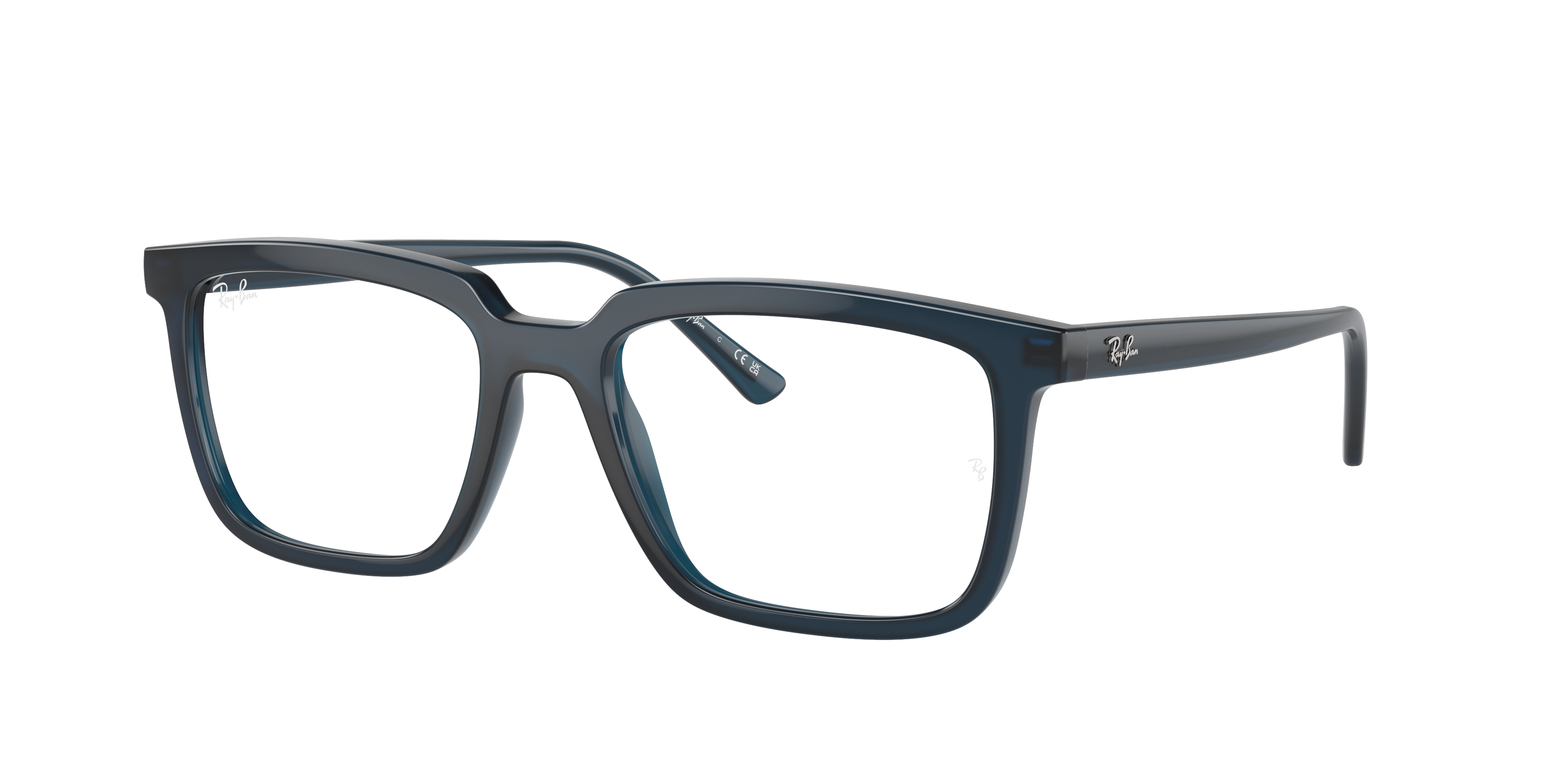 Ray-Ban Alain RX7239 - Opal Dark Blue, three-quarter view #Colour_Opal Dark Blue