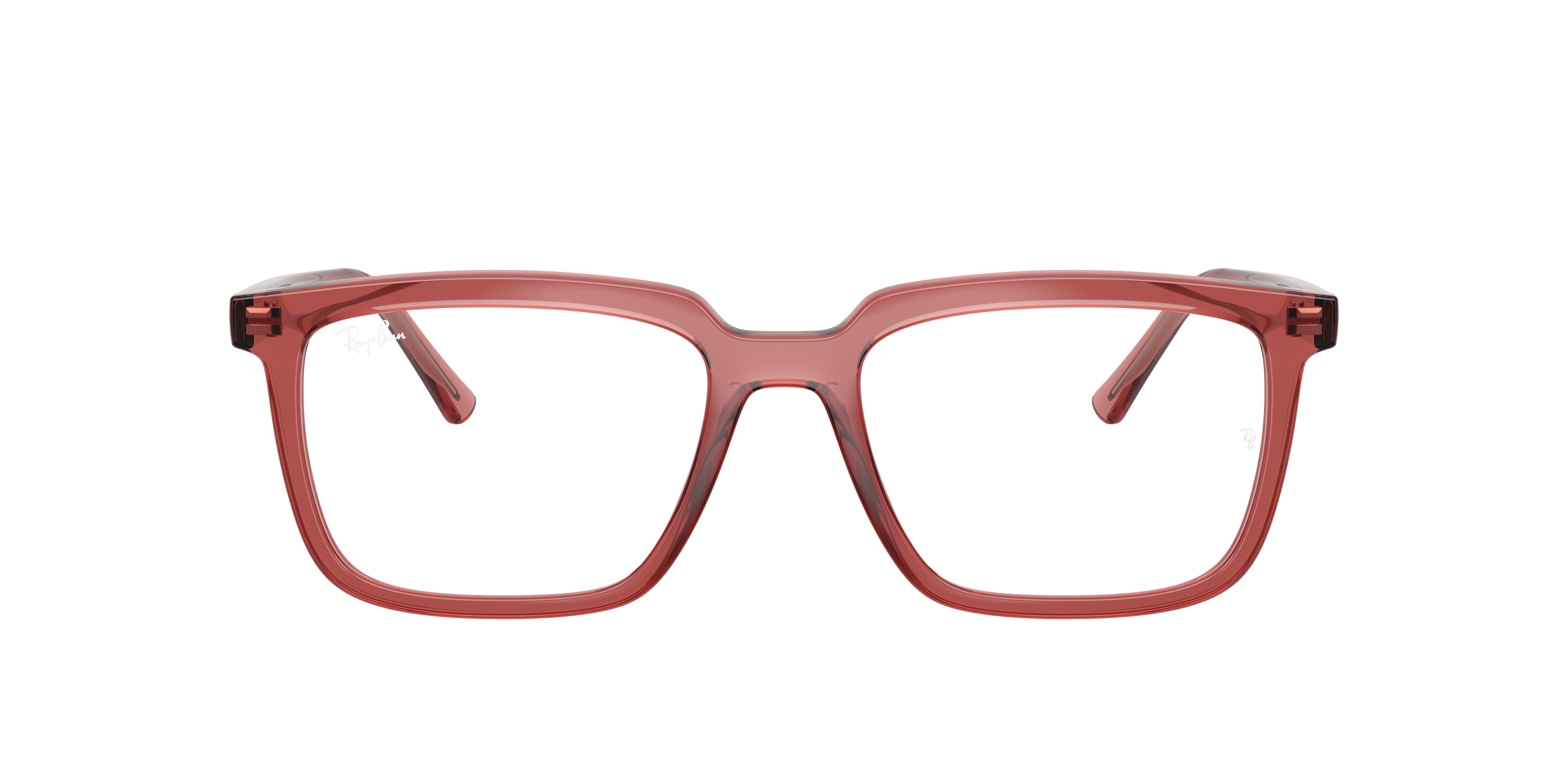 Ray-Ban Alain RX7239 - Transparent Red, front view #Colour_Transparent Red