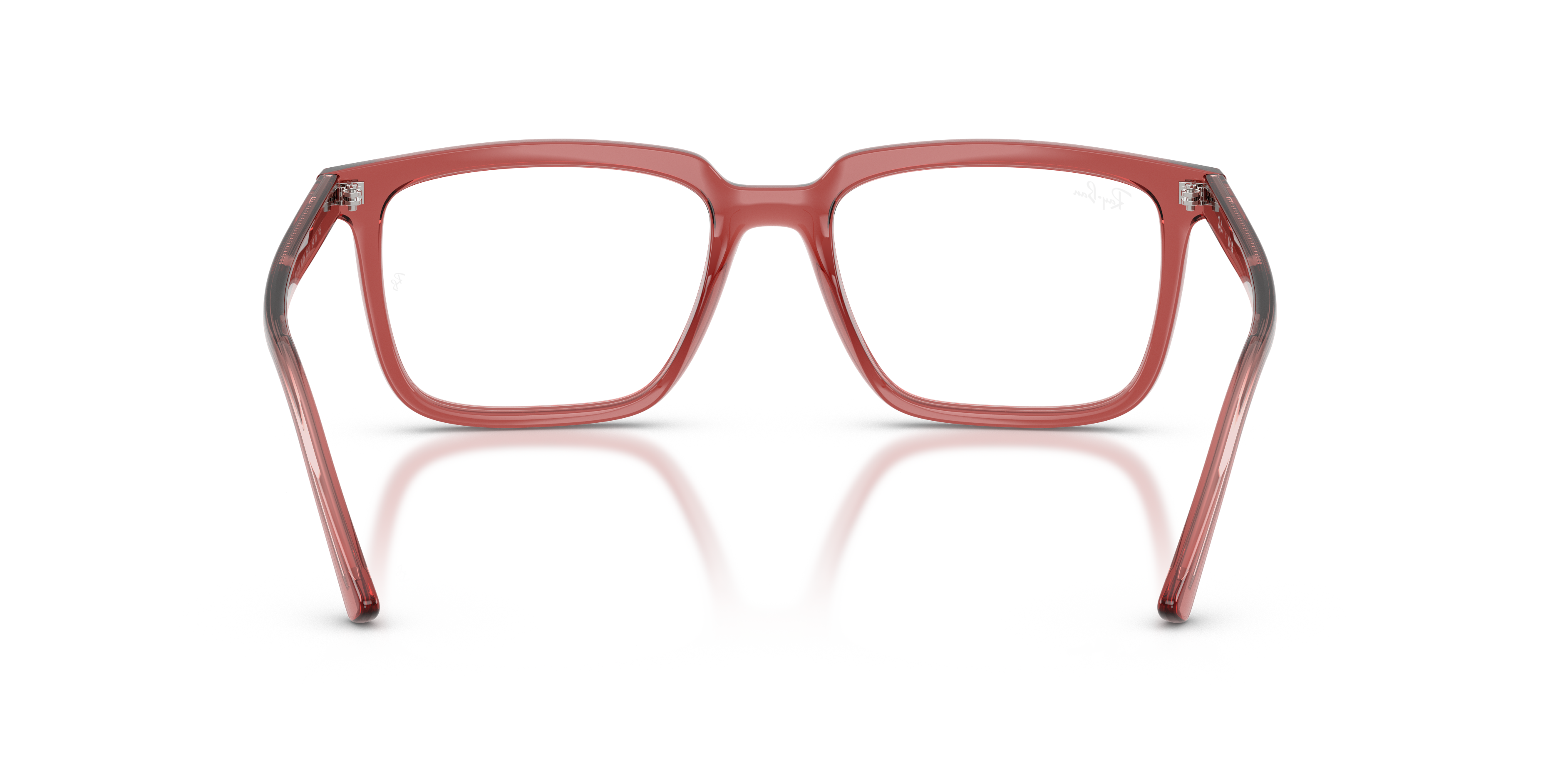 Ray-Ban Alain RX7239 - Transparent Red, back view #Colour_Transparent Red