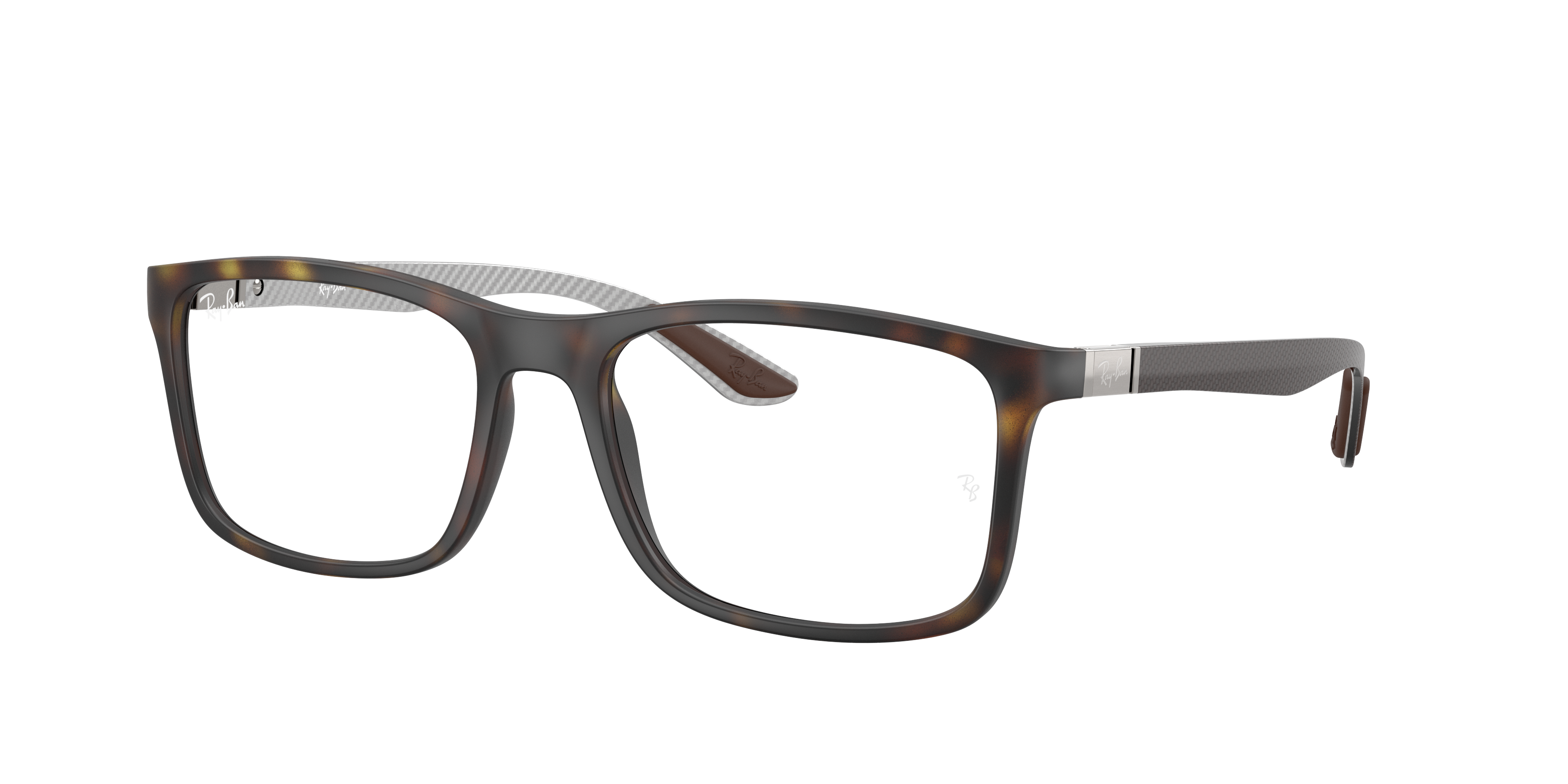 Ray-Ban RX8908 - Matte Havana, three-quarter view #Colour_Matte Havana