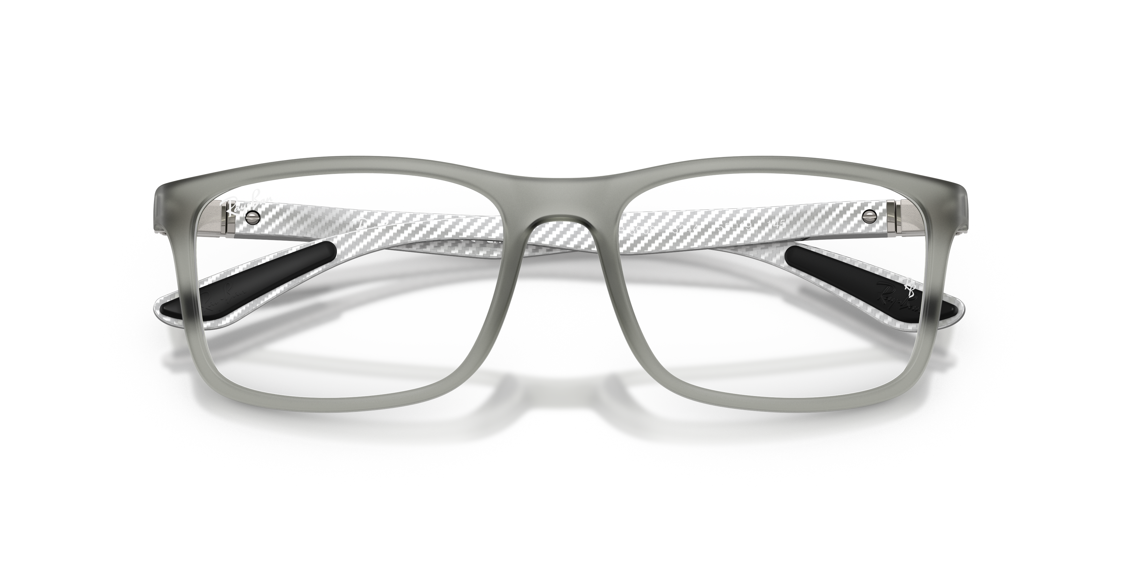 Ray-Ban RX8908 - Matte Transparent Grey, front detail view #Colour_Matte Transparent Grey
