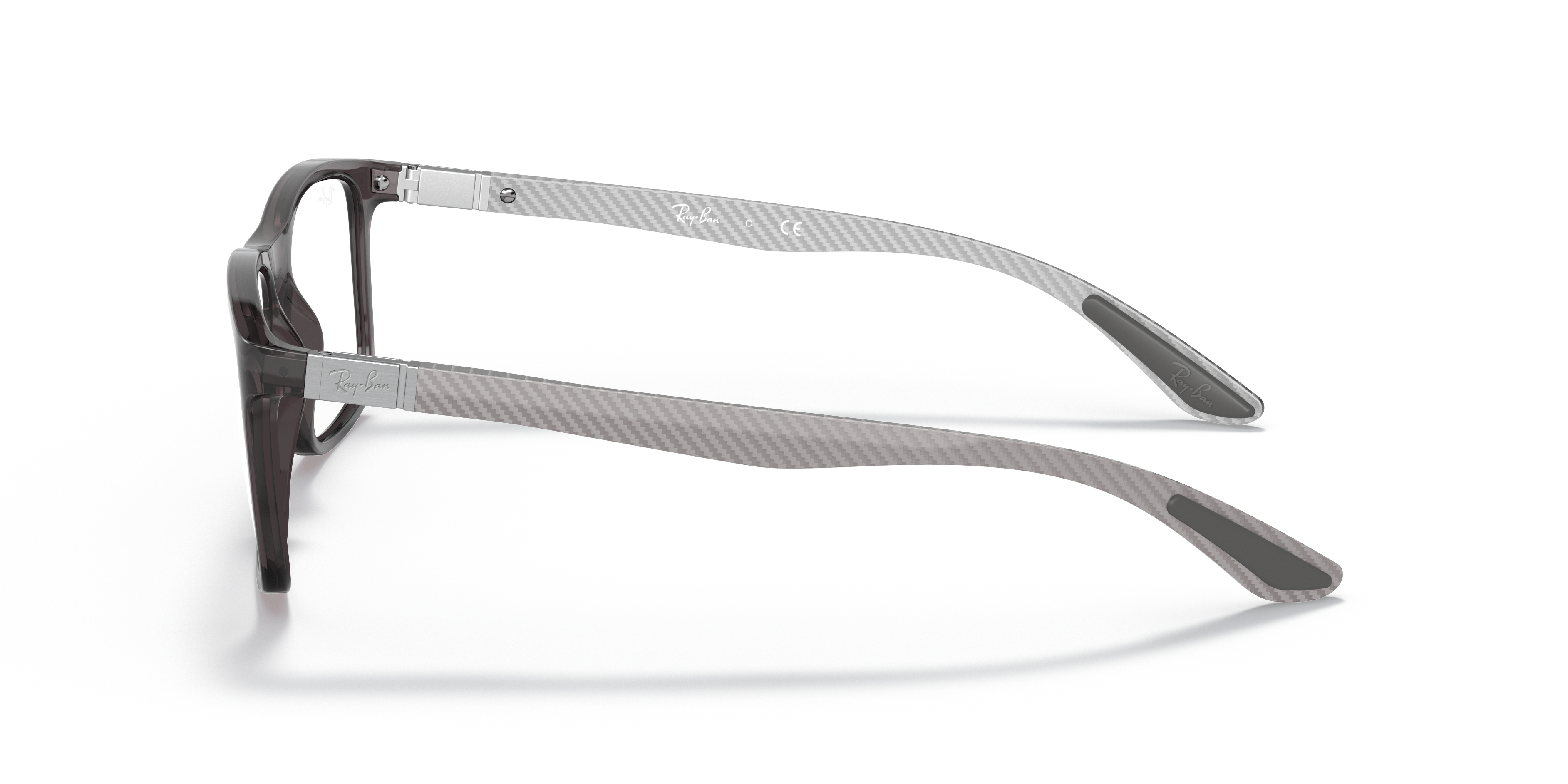Ray-Ban RX8908 - Transparent Grey, side view #Colour_Transparent Grey