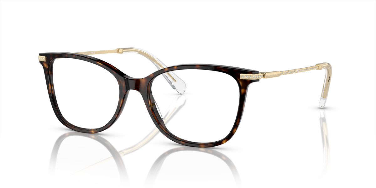 Swarovski SK2010 in Dark Havana, three-quarter view #Colour_Dark Havana (1002)