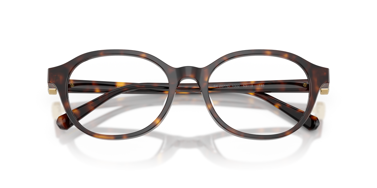 Swarovski SK2077D in Havana, front detail view #Colour_Havana (1002)
