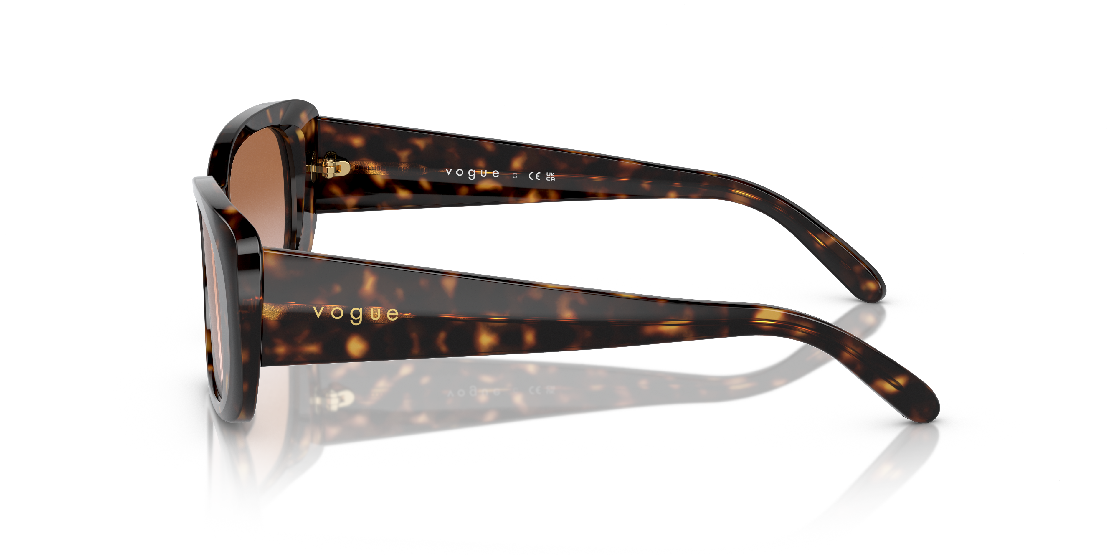 Vogue Eyewear VO2606S in Dark Havana, side view #Colour_Dark Havana