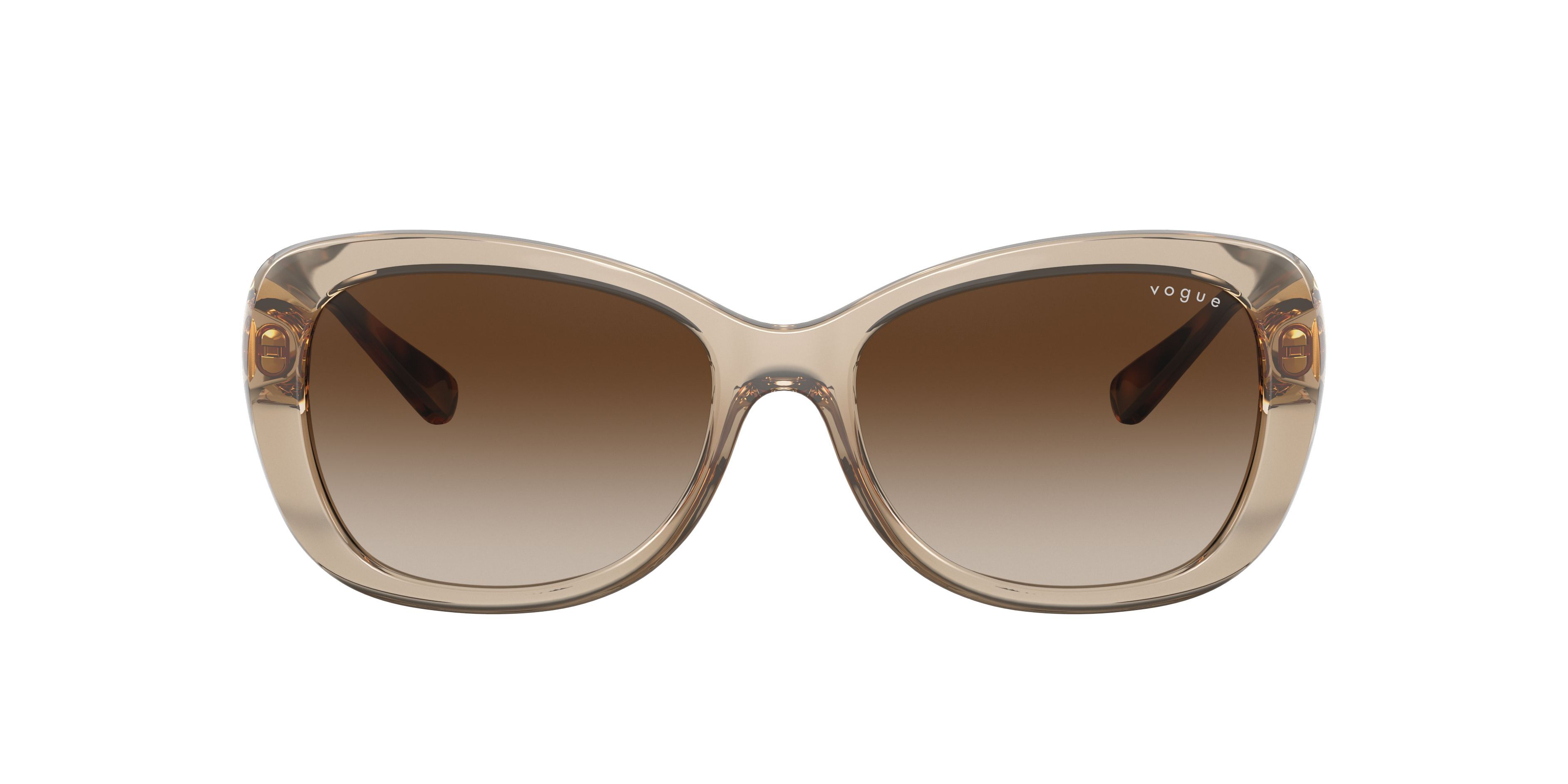 Vogue Eyewear VO2943SB in Transparent Light Brown, front view #Colour_Transparent Light Brown