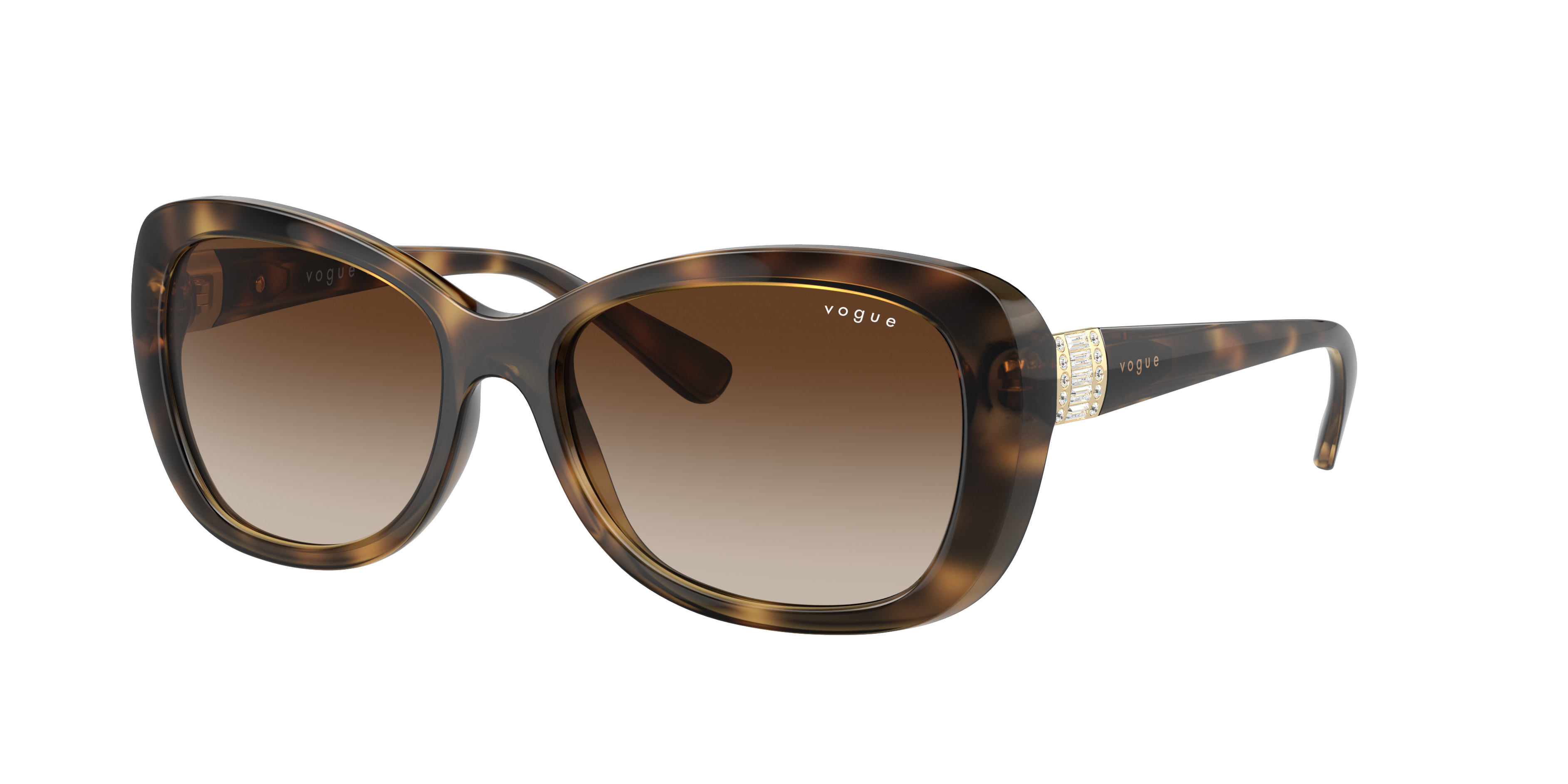 Vogue Eyewear VO2943SB in Dark Havana (W65613), three-quarter view #Colour_Dark Havana (W65613)