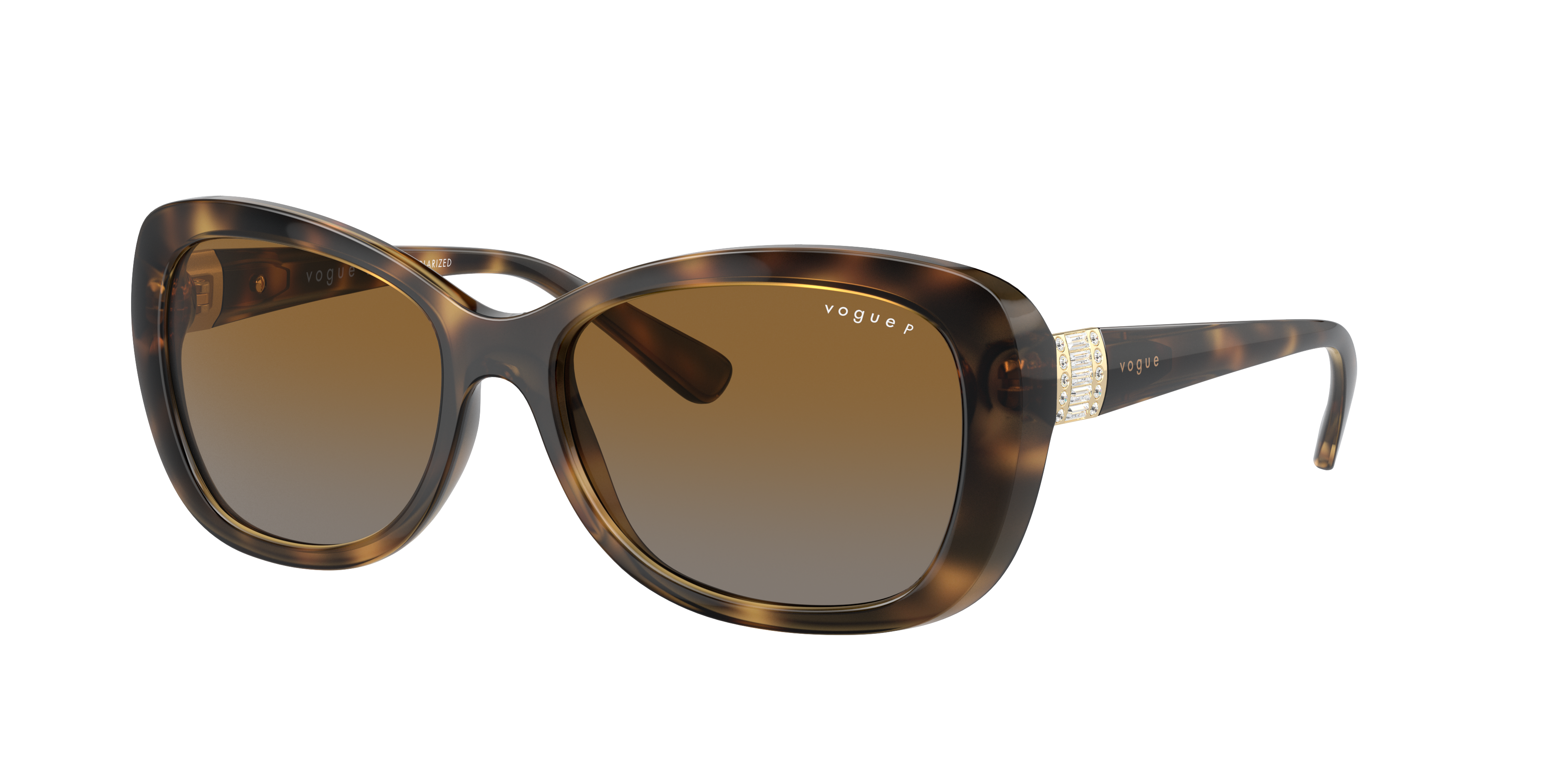 Vogue Eyewear VO2943SB in Dark Havana (W656T5), three-quarter view #Colour_Dark Havana (W656T5)
