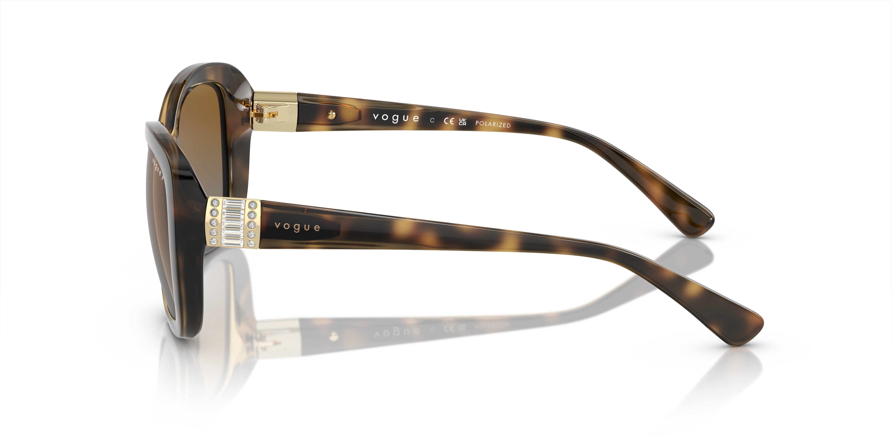 Vogue Eyewear VO2943SB in Dark Havana (W656T5), side view #Colour_Dark Havana (W656T5)