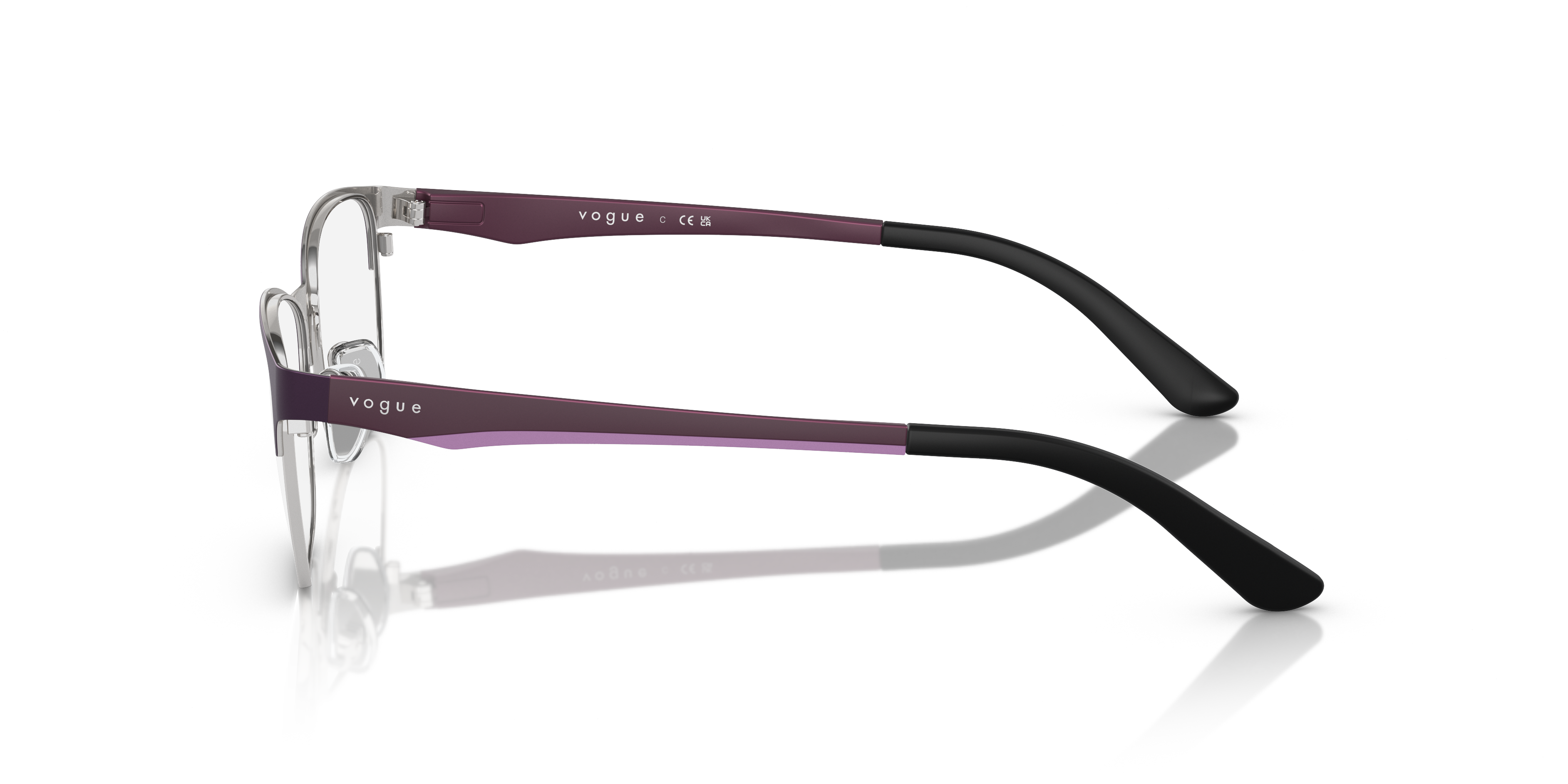 Vogue Eyewear VO3940 in Plum, side view #Colour_Plum
