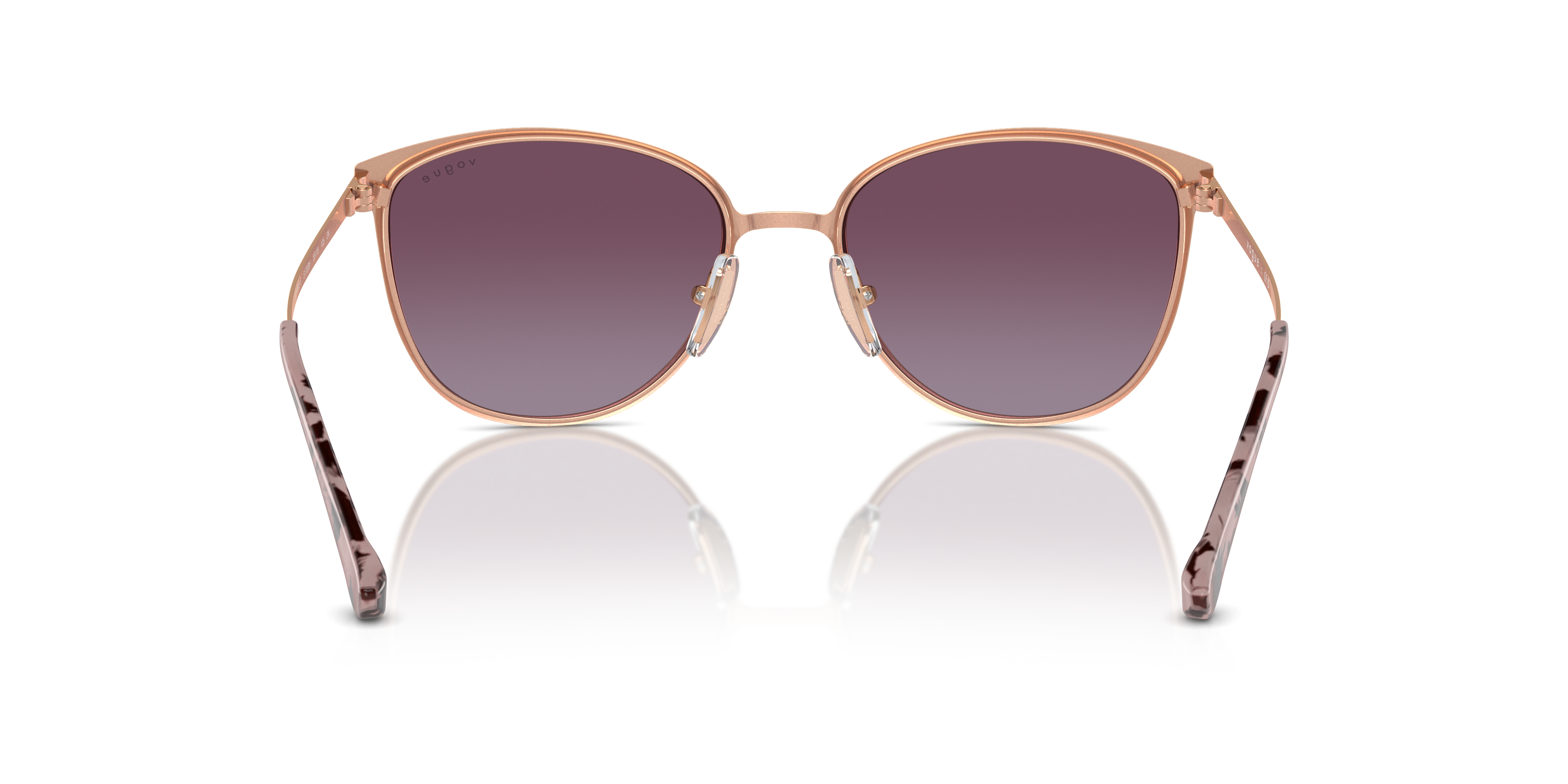 Vogue Eyewear VO4002S in Top Bordeaux/Rose Gold, back view #Colour_Top Bordeaux/Rose Gold