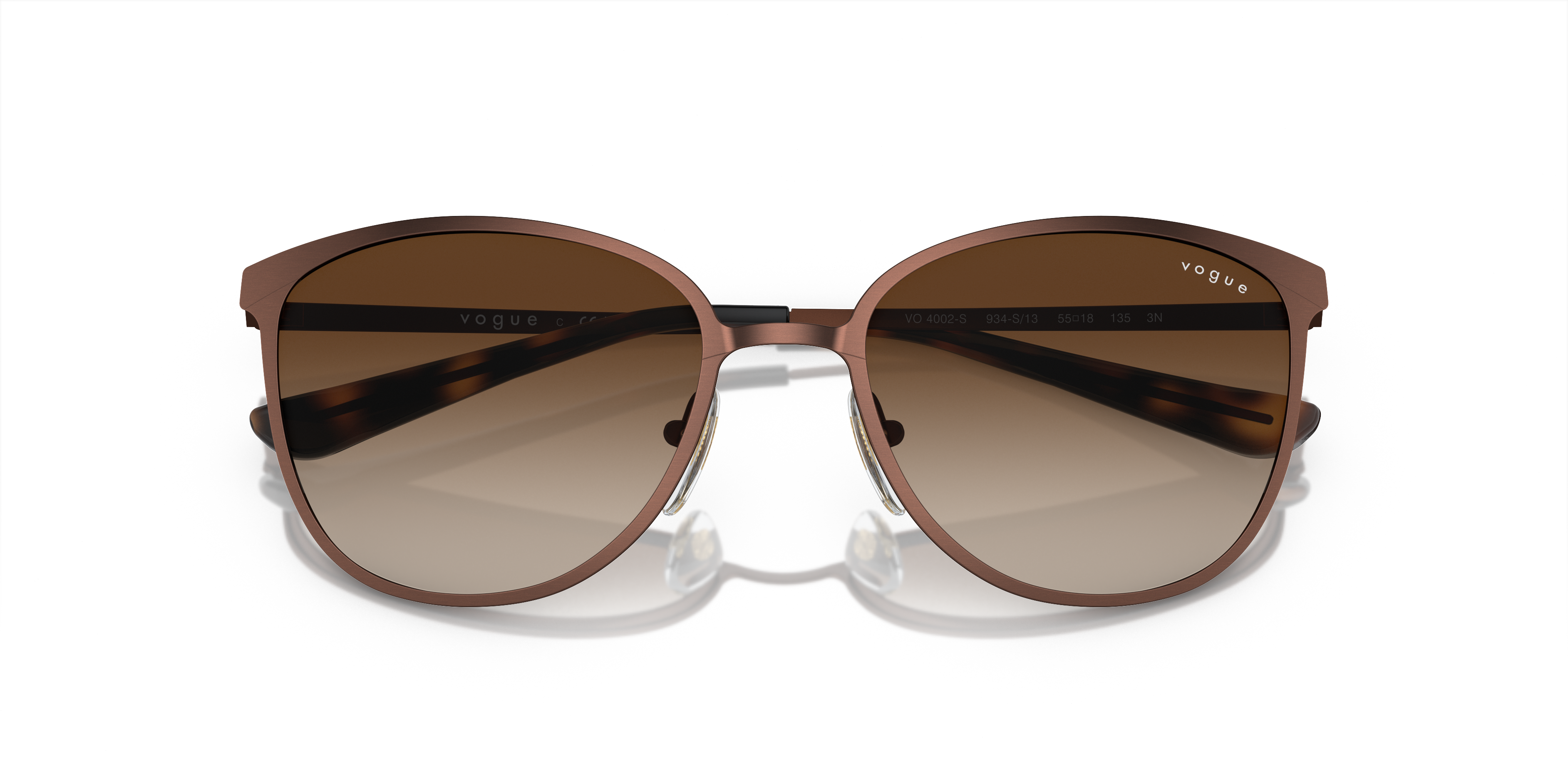 Vogue Eyewear VO4002S in Matte Brown, front detail view #Colour_Matte Brown