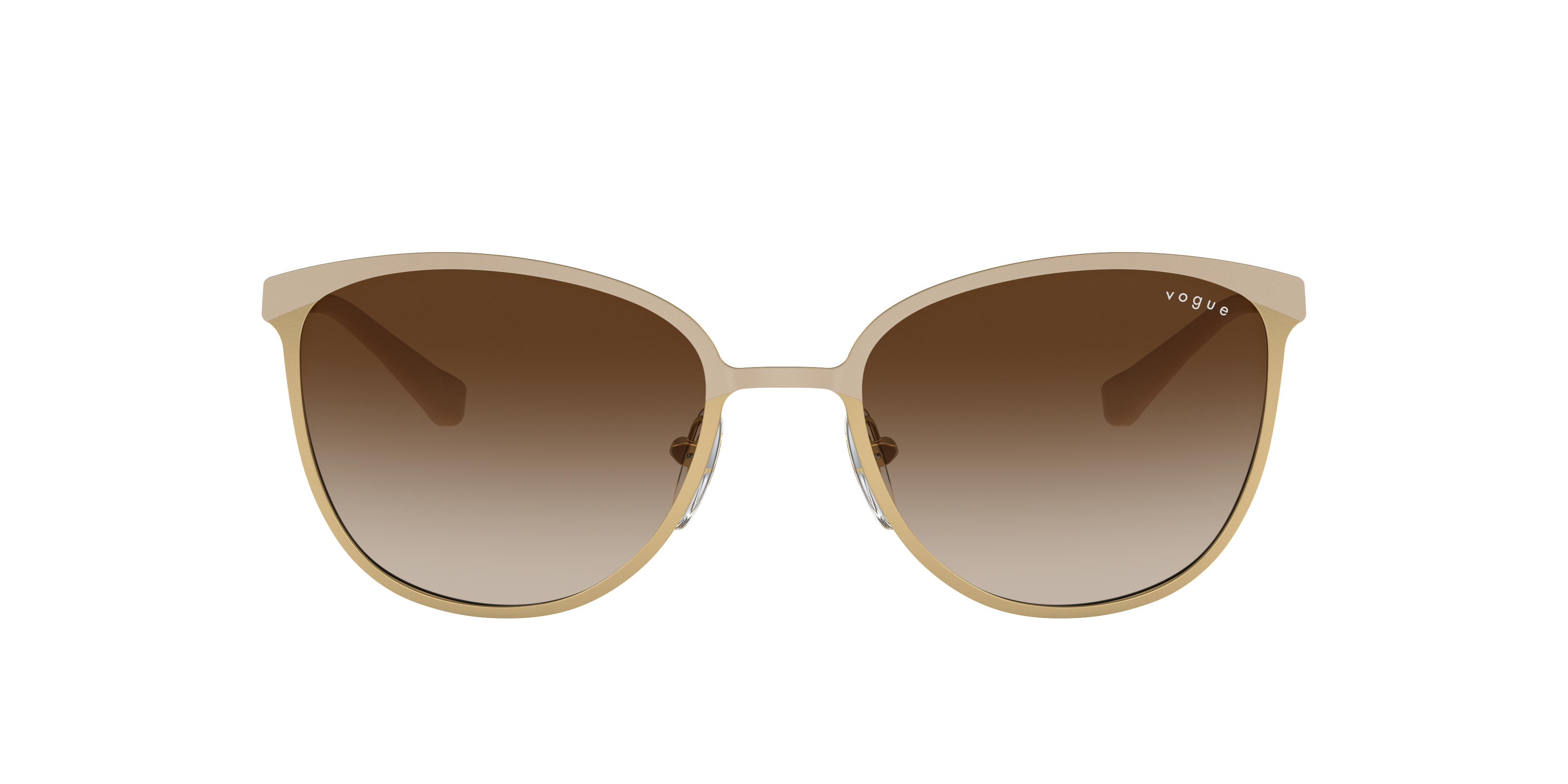 Vogue Eyewear VO4002S in Top Matte Beige/Brushed Gold, front view #Colour_Top Matte Beige/Brushed Gold