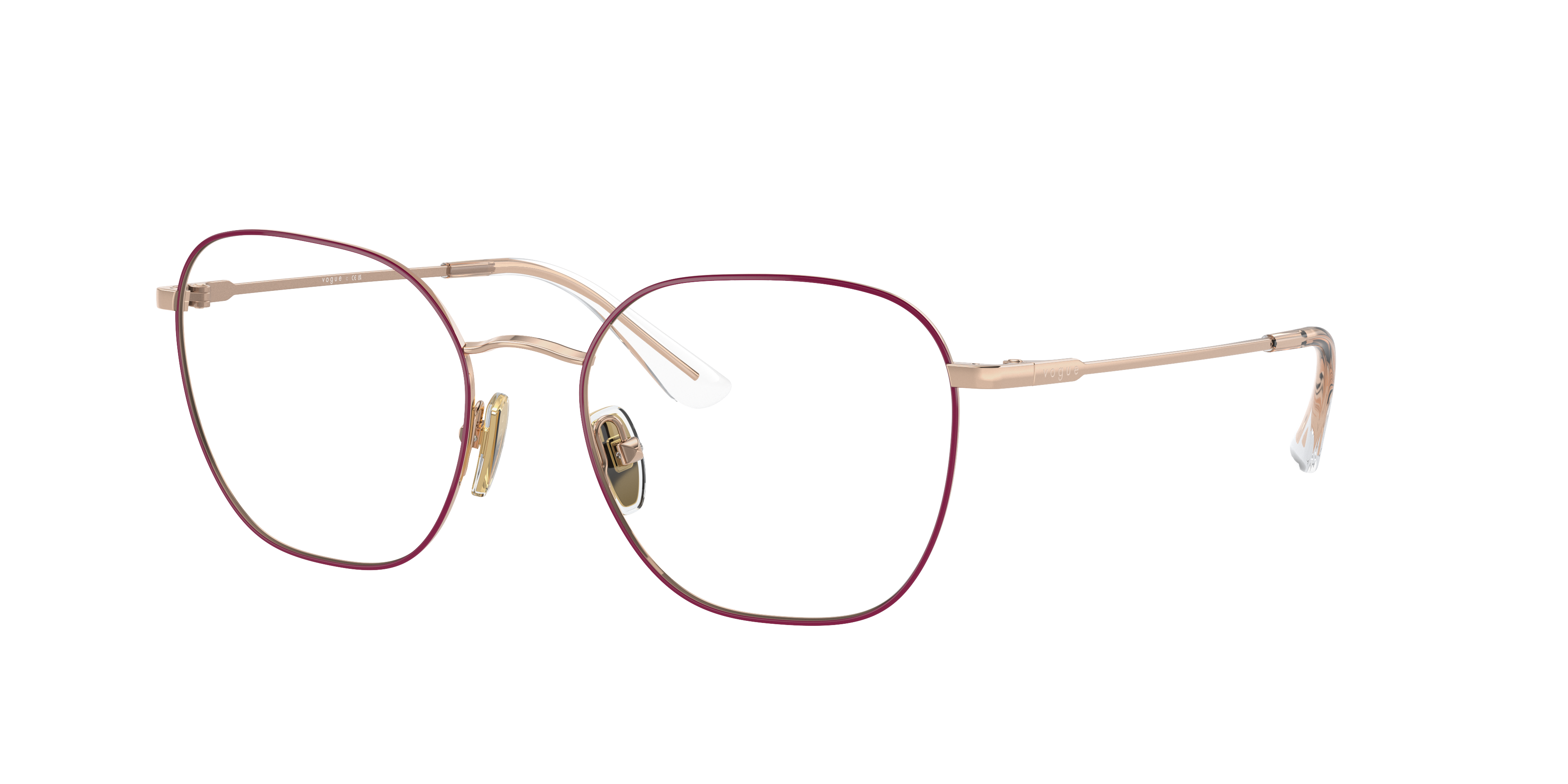 Vogue Eyewear VO4178 in Top Purple/Rose Gold, three-quarter view #Colour_Top Purple/Rose Gold