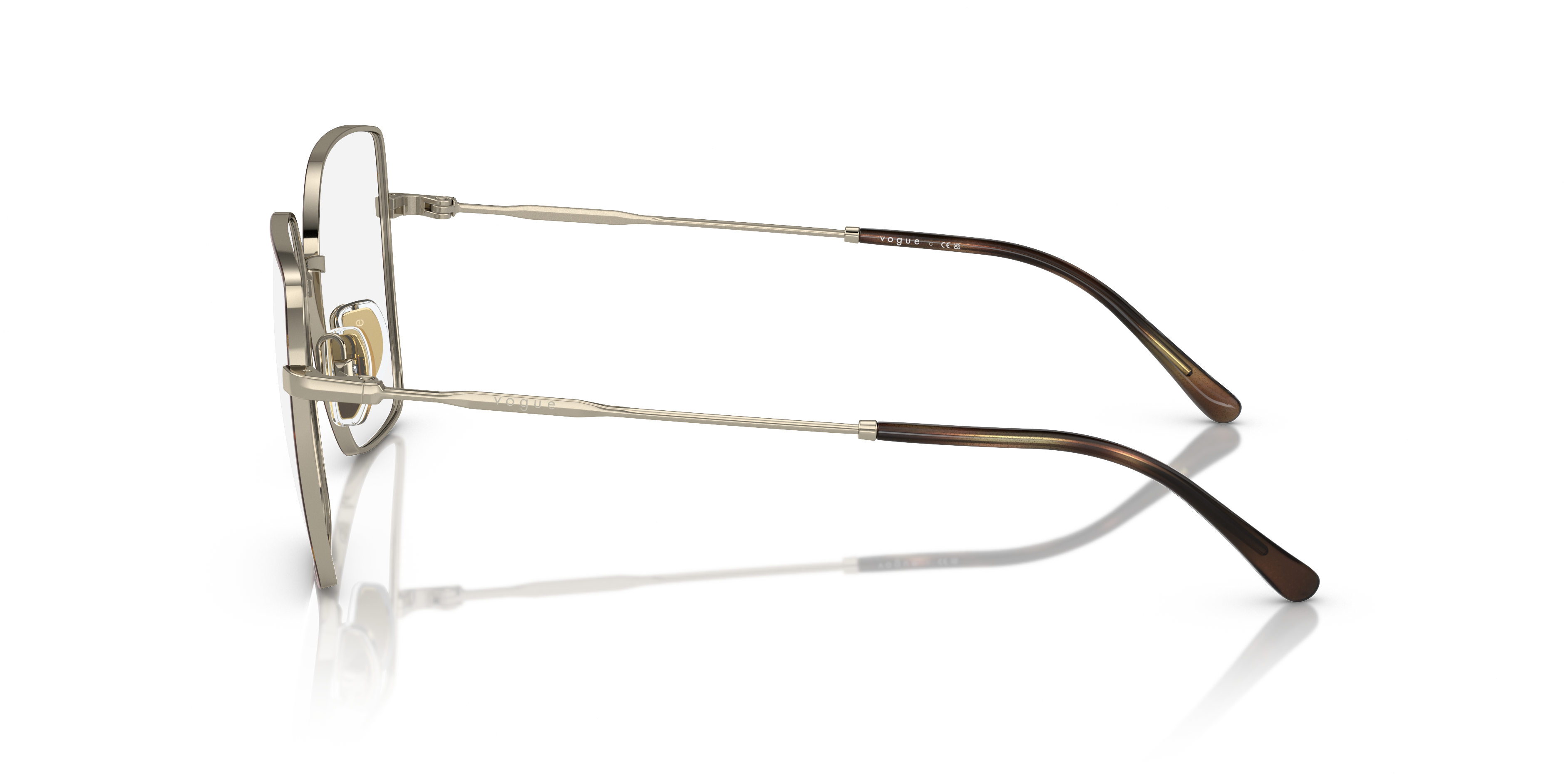 Vogue Eyewear VO4274 in Top Havana/Pale Gold, side view #Colour_Top Havana/Pale Gold