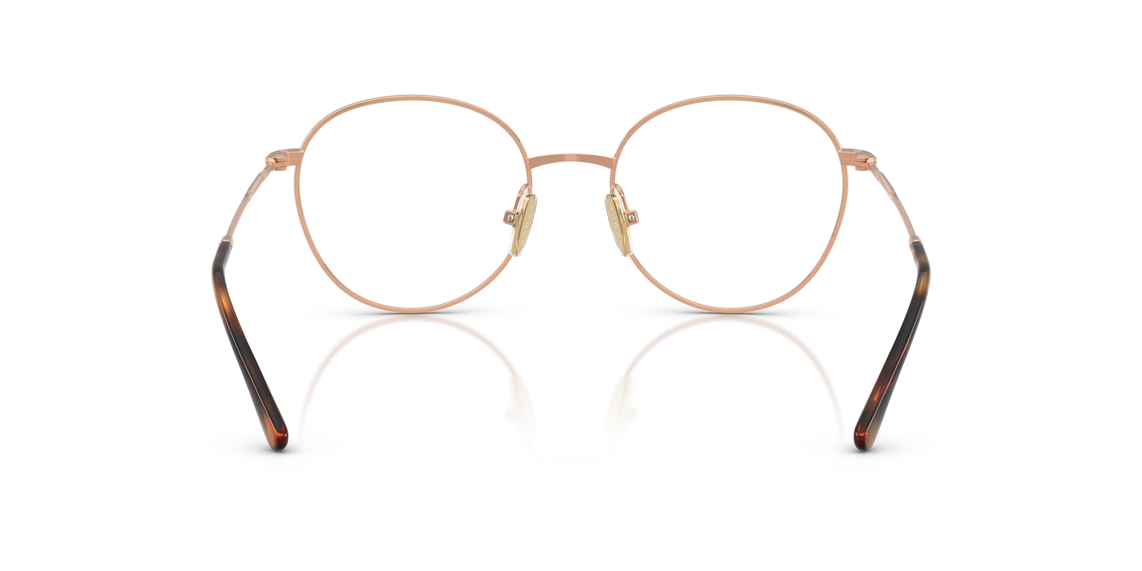 Vogue Eyewear VO4280T in Rose Gold, back view #Colour_Rose Gold