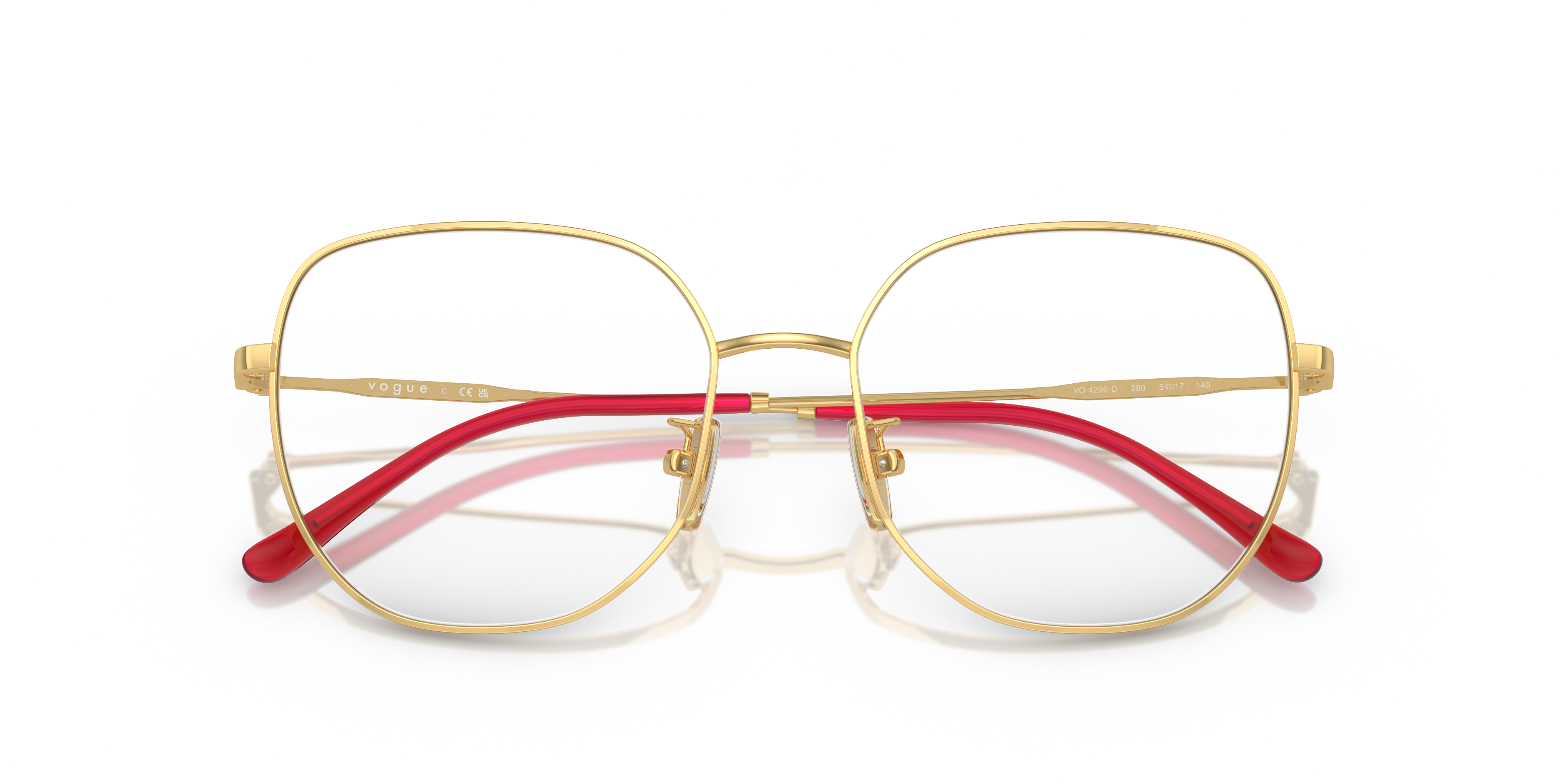 Vogue Eyewear VO4296D in Gold, front detail view #Colour_Gold