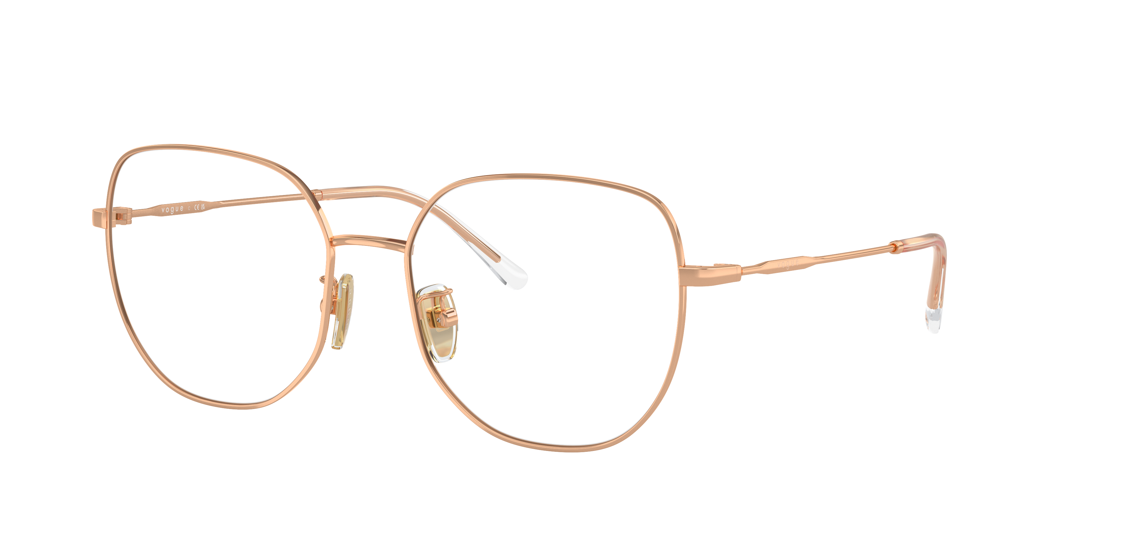Vogue Eyewear VO4296D in Rose Gold, three-quarter view #Colour_Rose Gold