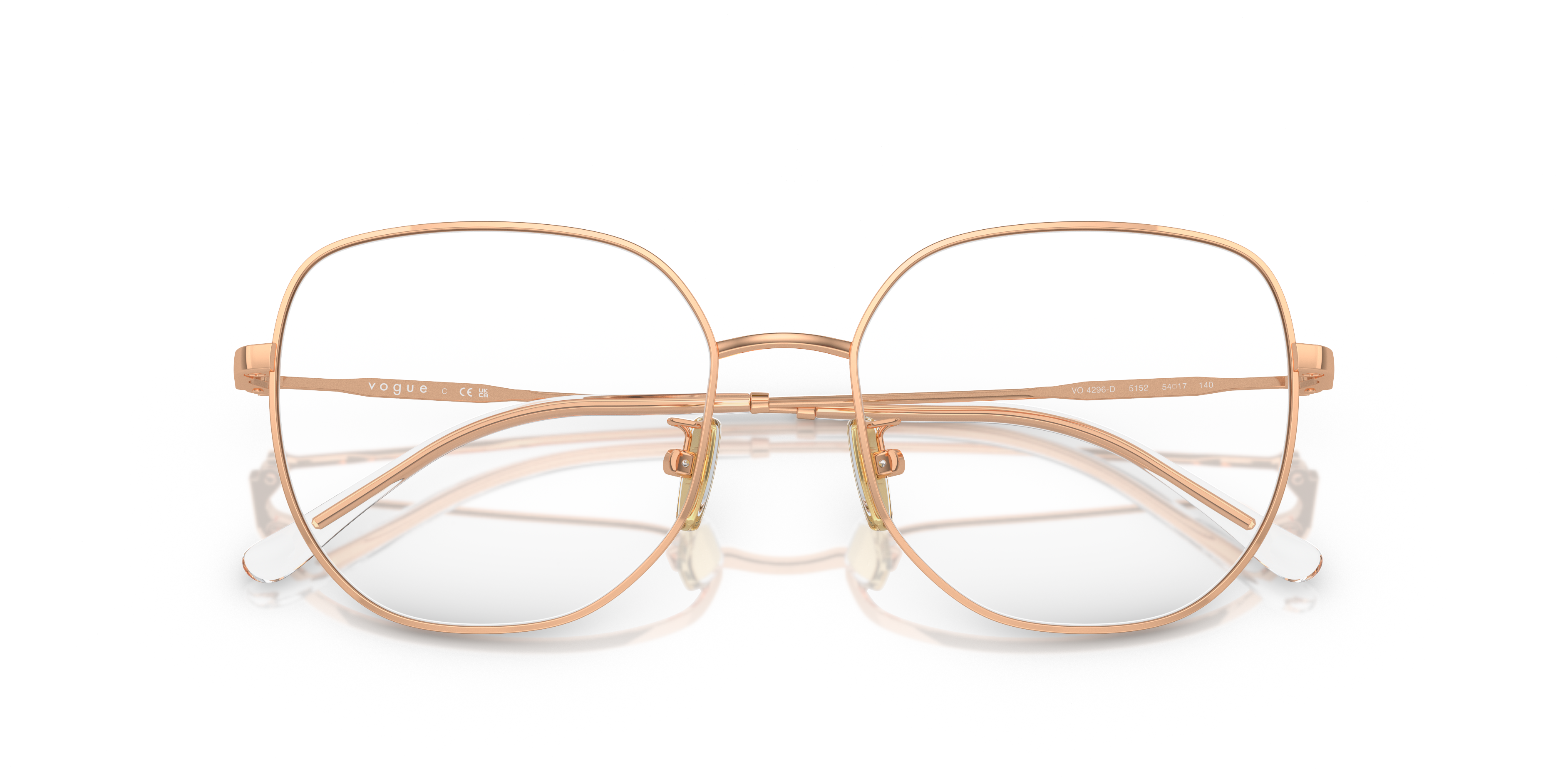 Vogue Eyewear VO4296D in Rose Gold, front detail view #Colour_Rose Gold