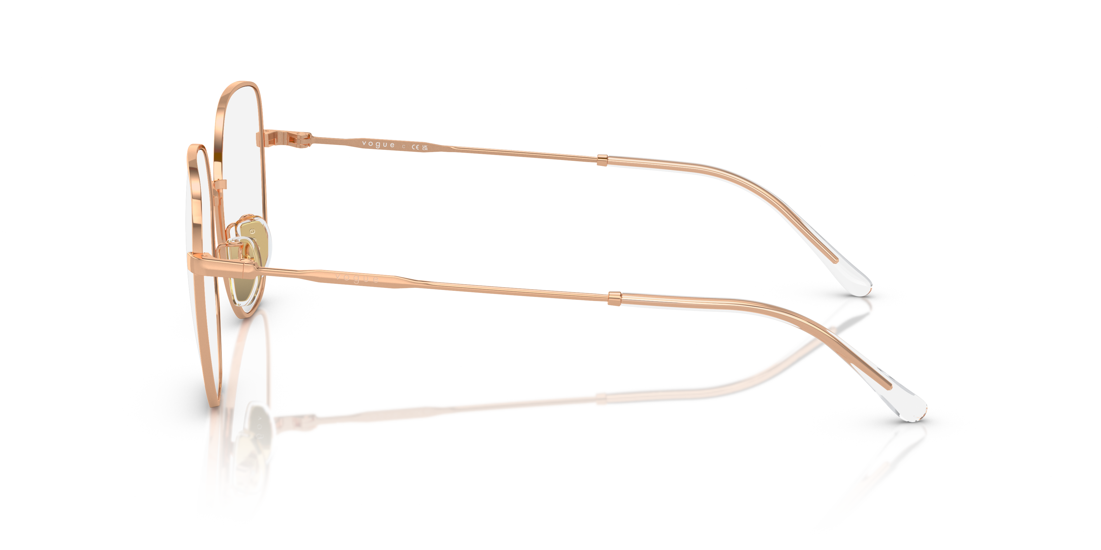 Vogue Eyewear VO4296D in Rose Gold, side view #Colour_Rose Gold