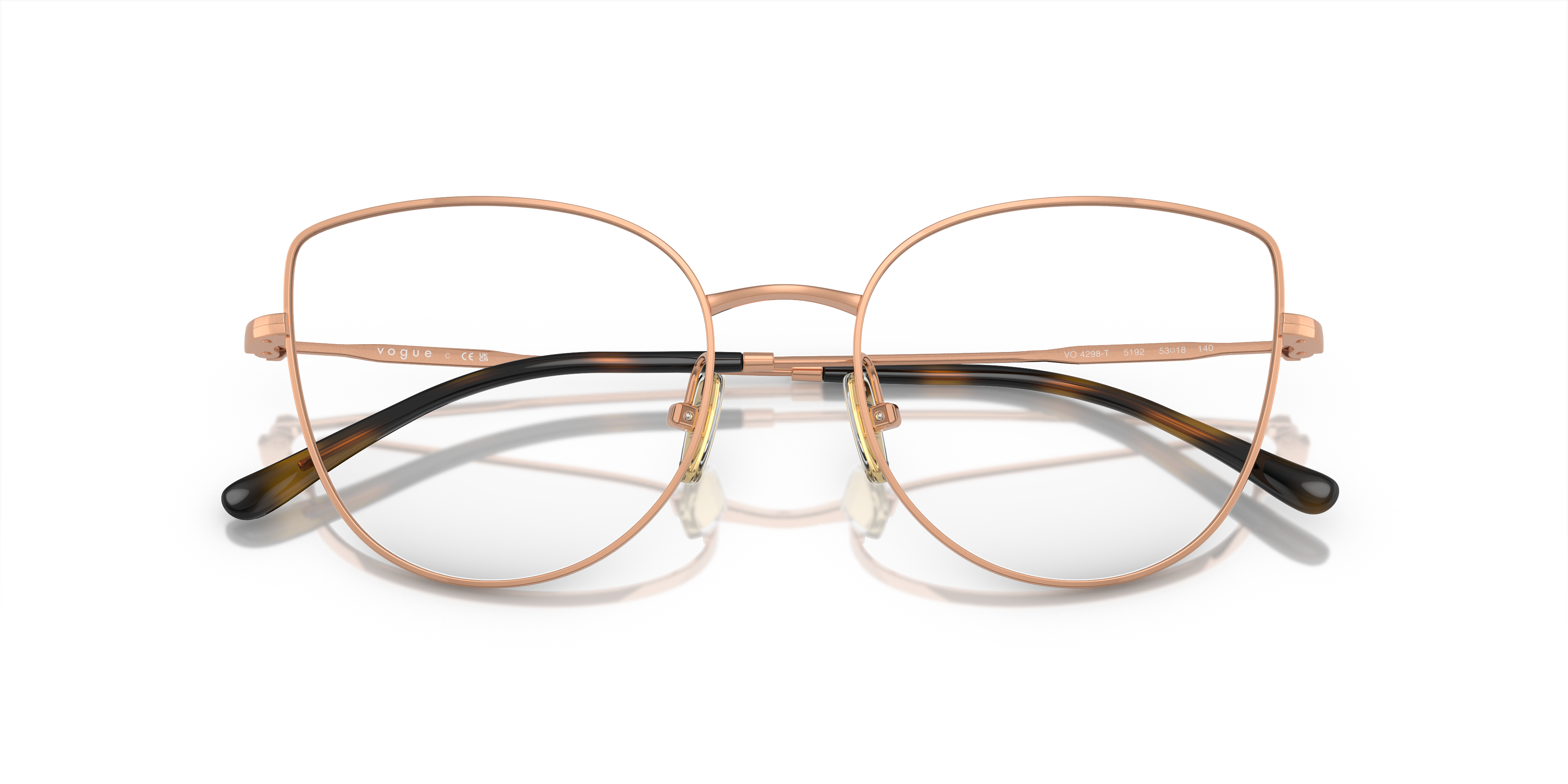 Vogue Eyewear VO4298T in Rose Gold, front detail view #Colour_Rose Gold
