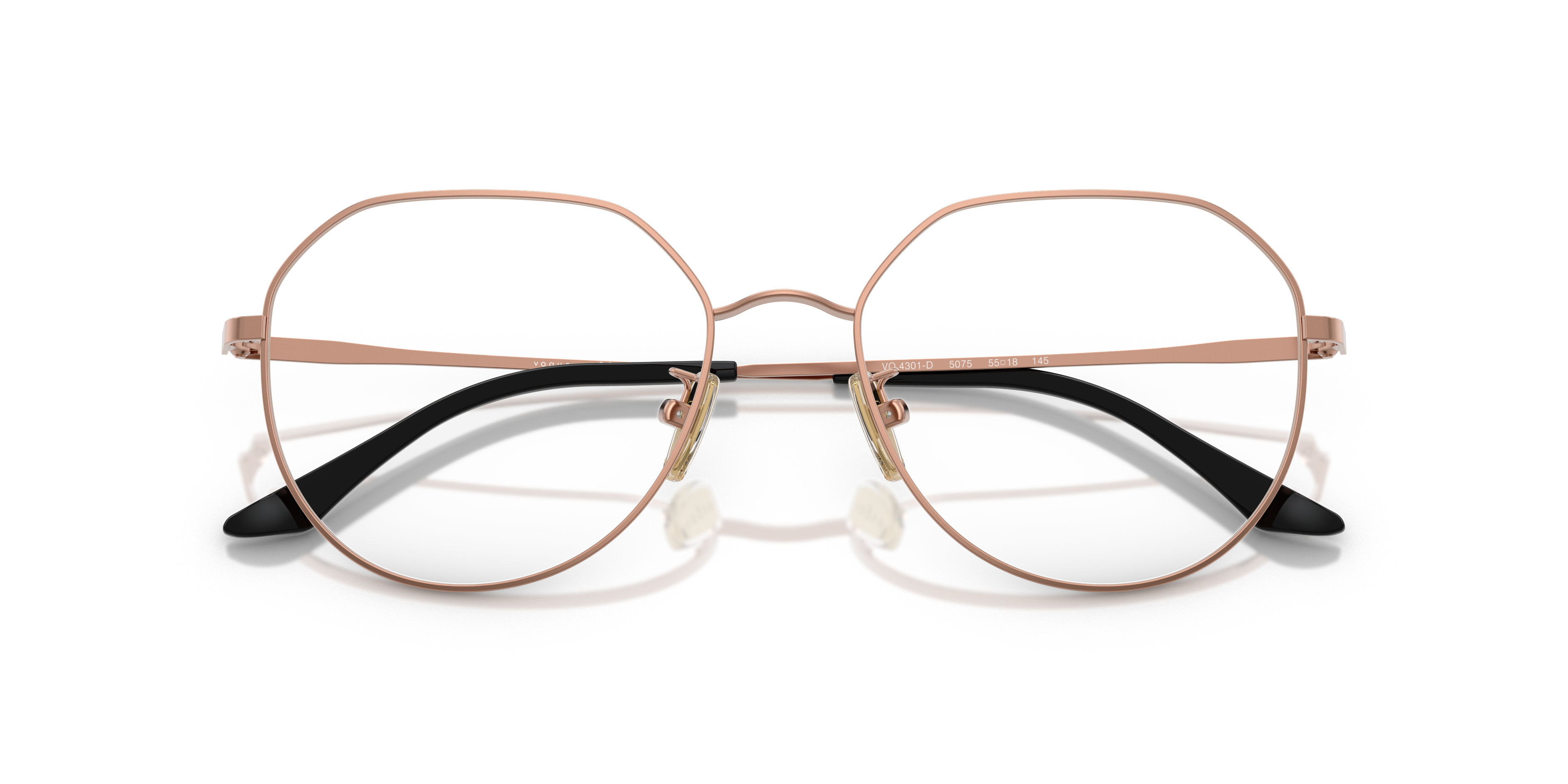 Vogue Eyewear VO4301D in Matte Rose Gold, front detail view #Colour_Matte Rose Gold