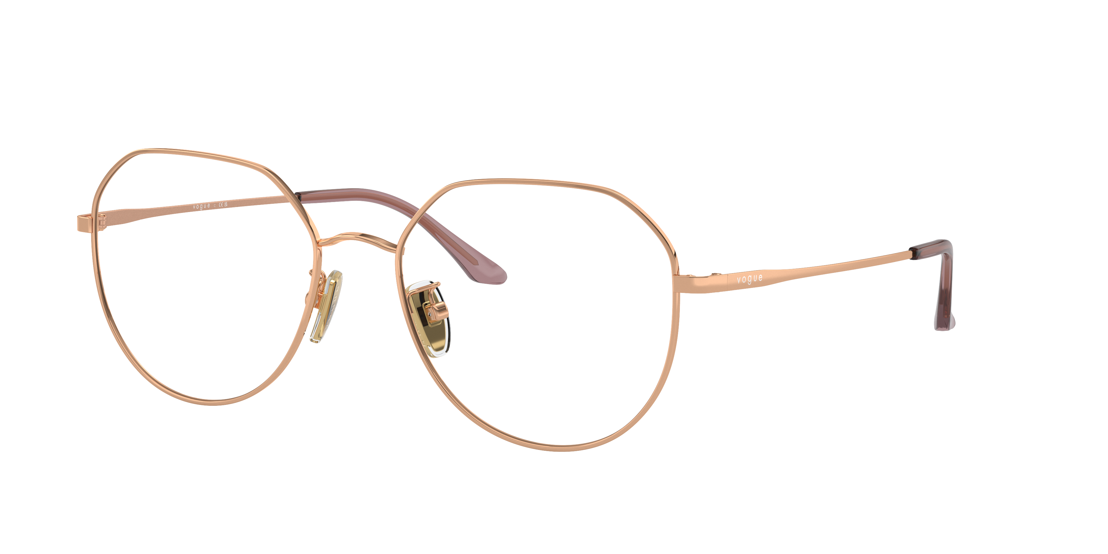 Vogue Eyewear VO4301D in Rose Gold, three-quarter view #Colour_Rose Gold