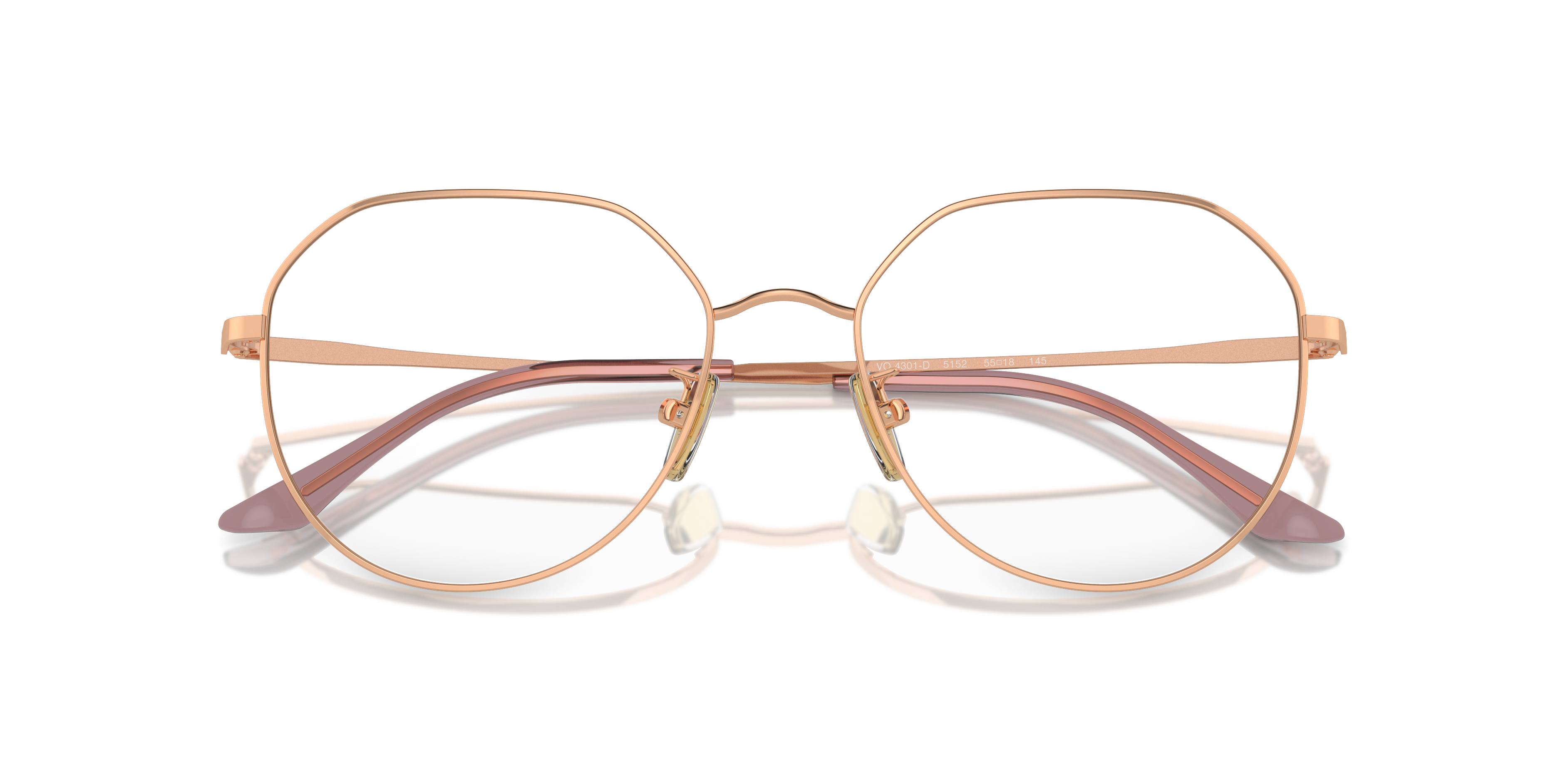 Vogue Eyewear VO4301D in Rose Gold, front detail view #Colour_Rose Gold