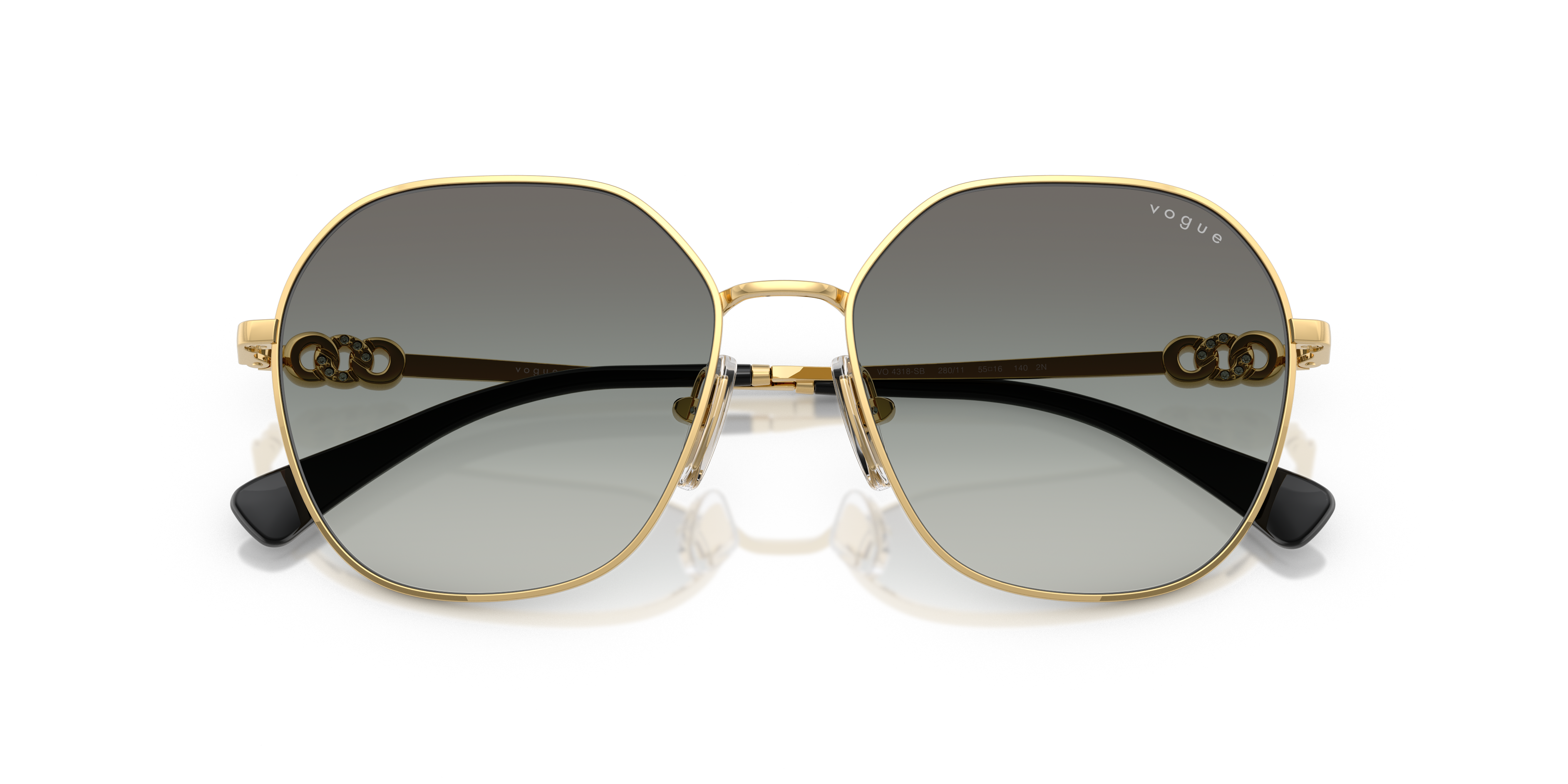 Vogue Eyewear VO4318SB in Gold, front detail view #Colour_Gold