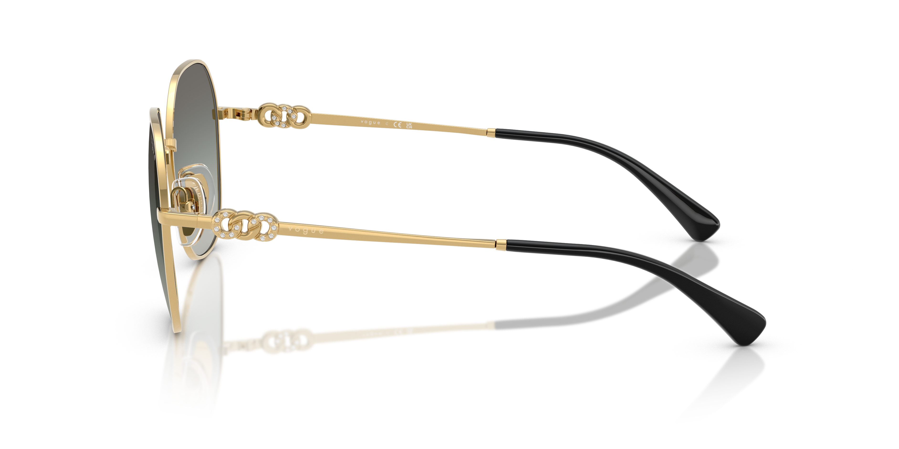 Vogue Eyewear VO4318SB in Gold, side view #Colour_Gold