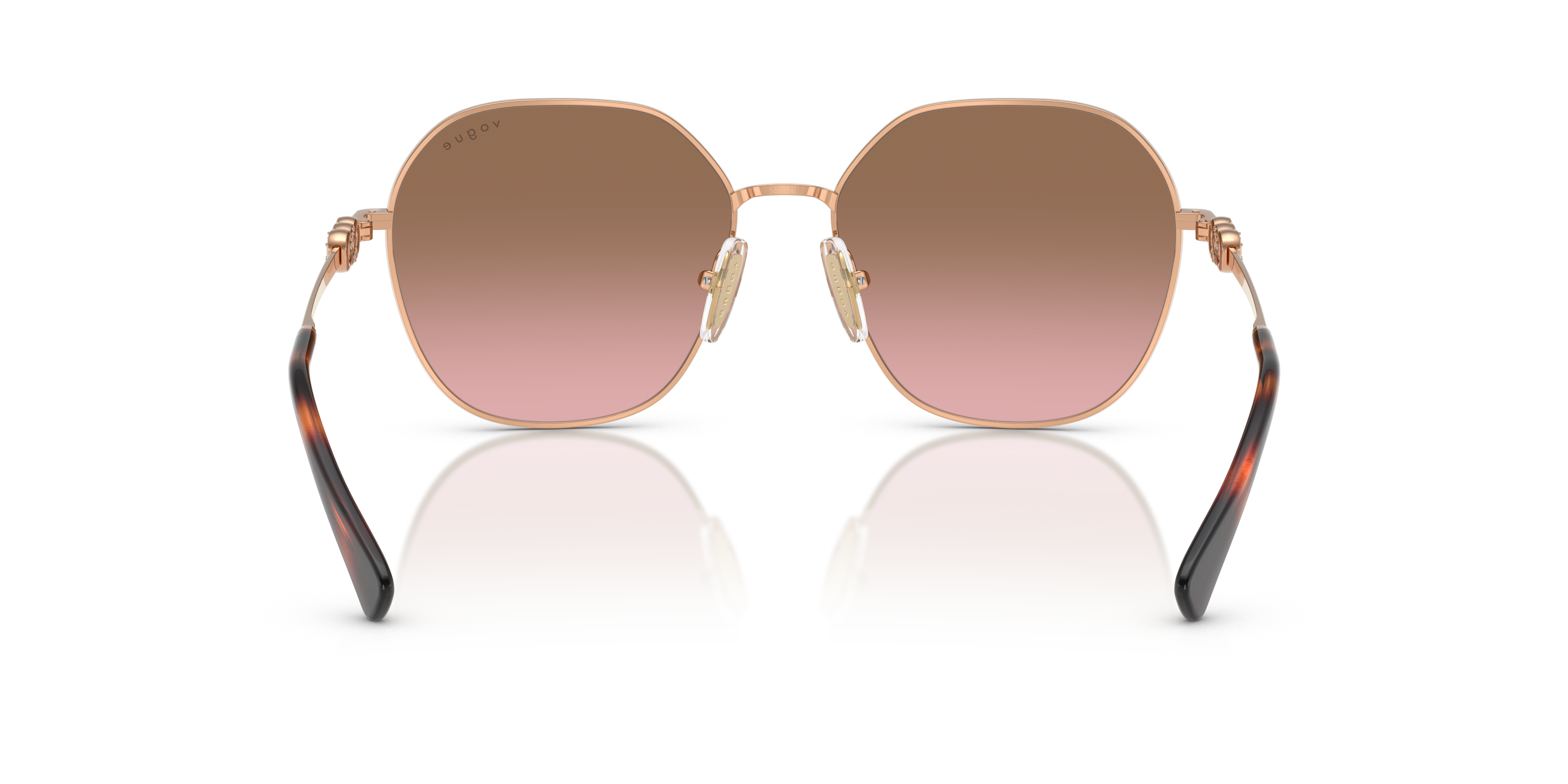 Vogue Eyewear VO4318SB in Rose Gold, back view #Colour_Rose Gold