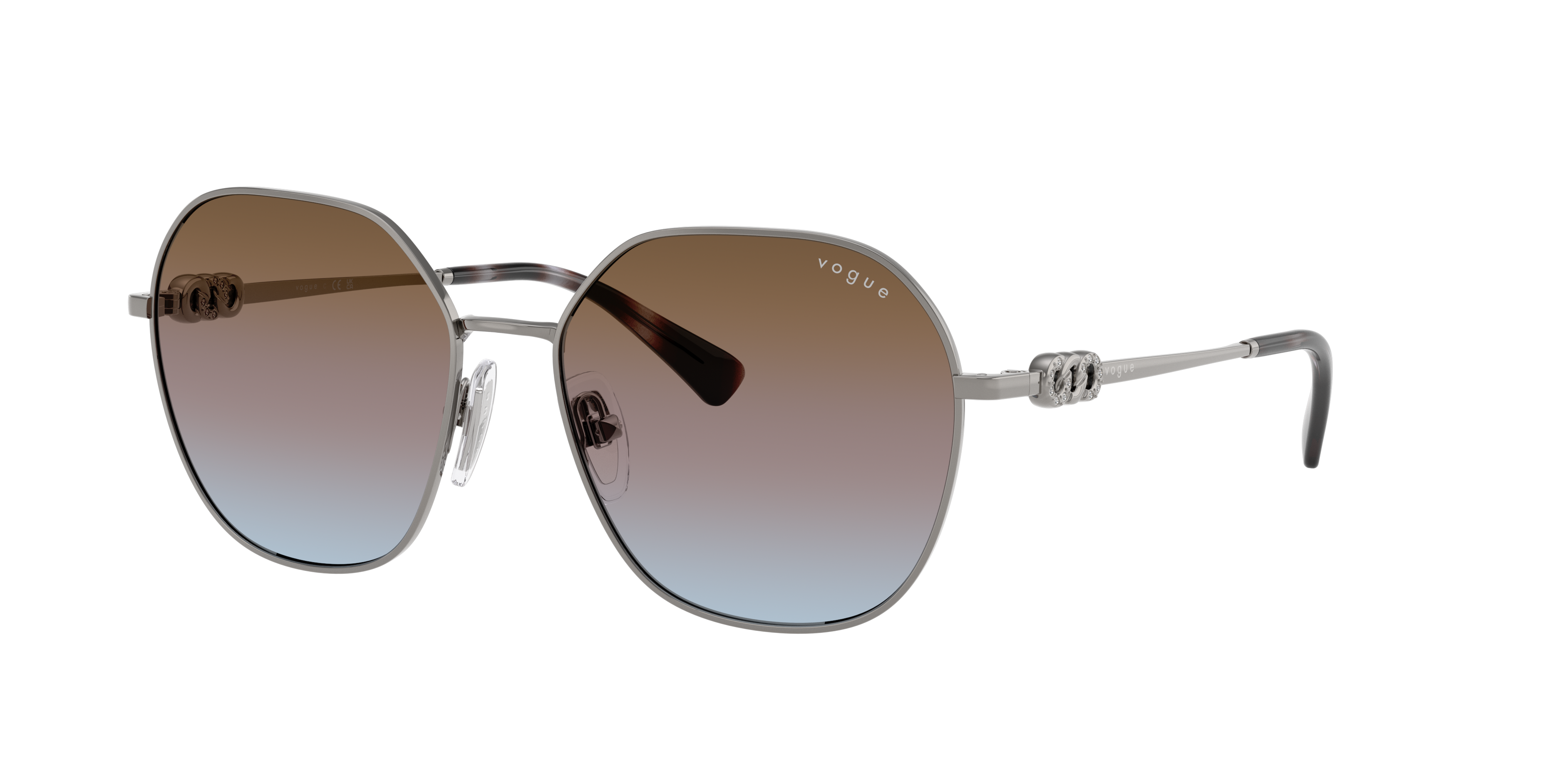 Vogue Eyewear VO4318SB in Gunmetal, three-quarter view #Colour_Gunmetal
