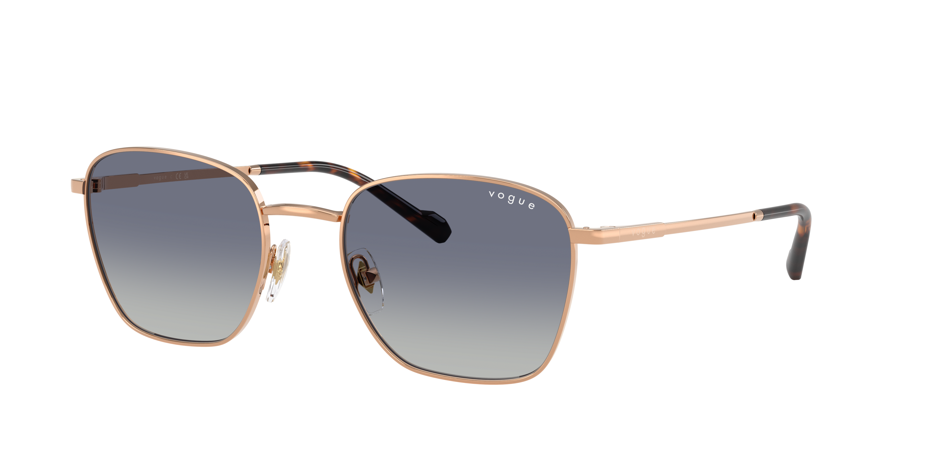 Vogue Eyewear VO4322S in Rose Gold, three-quarter view #Colour_Rose Gold