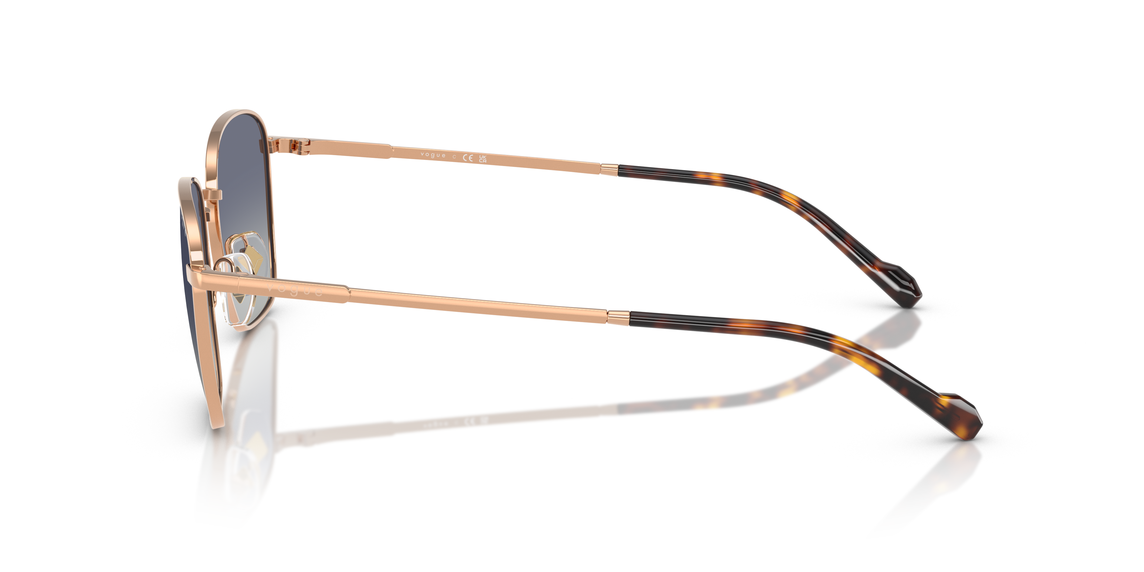 Vogue Eyewear VO4322S in Rose Gold, side view #Colour_Rose Gold