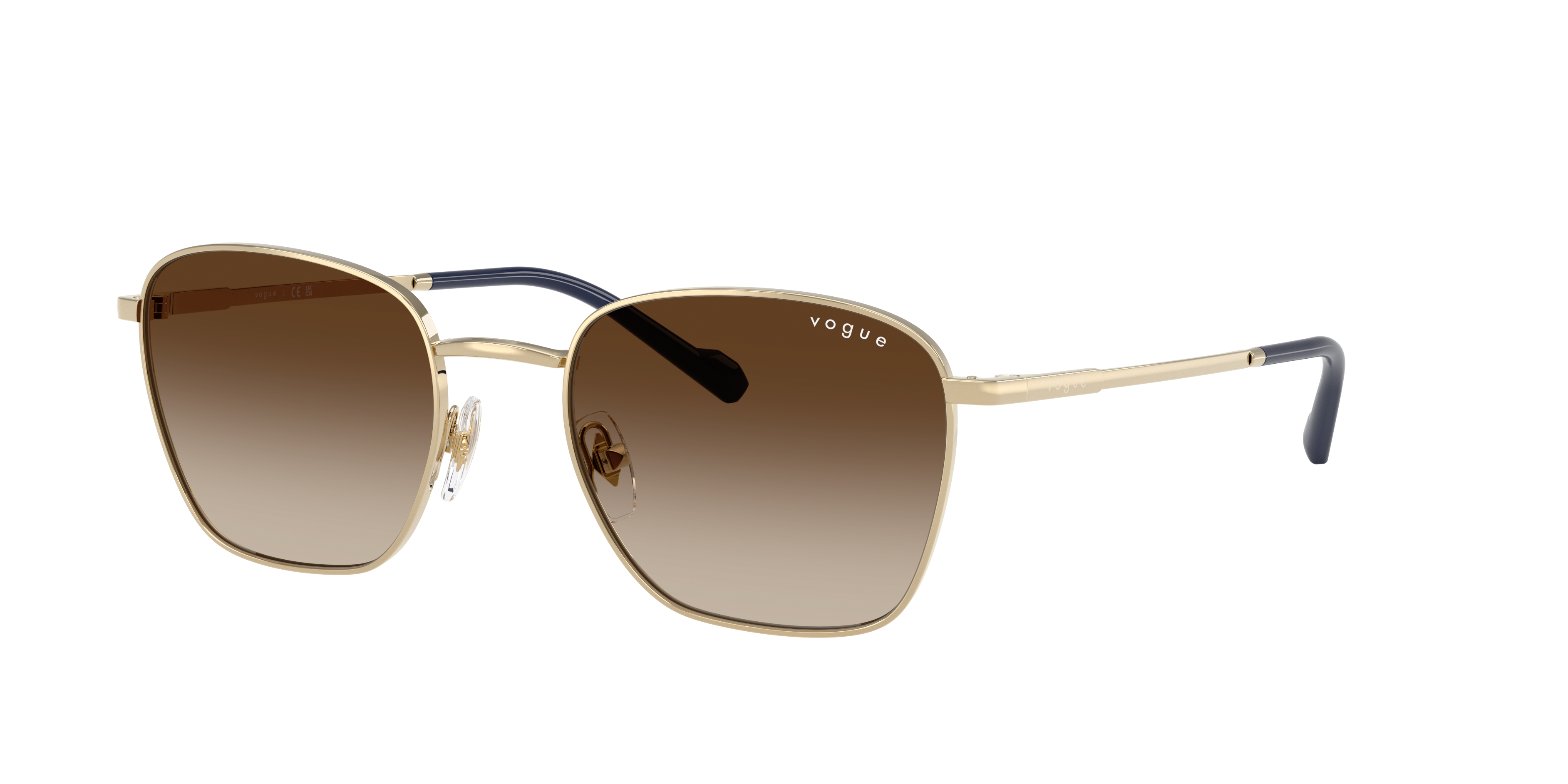 Vogue Eyewear VO4322S in Pale Gold, three-quarter view #Colour_Pale Gold