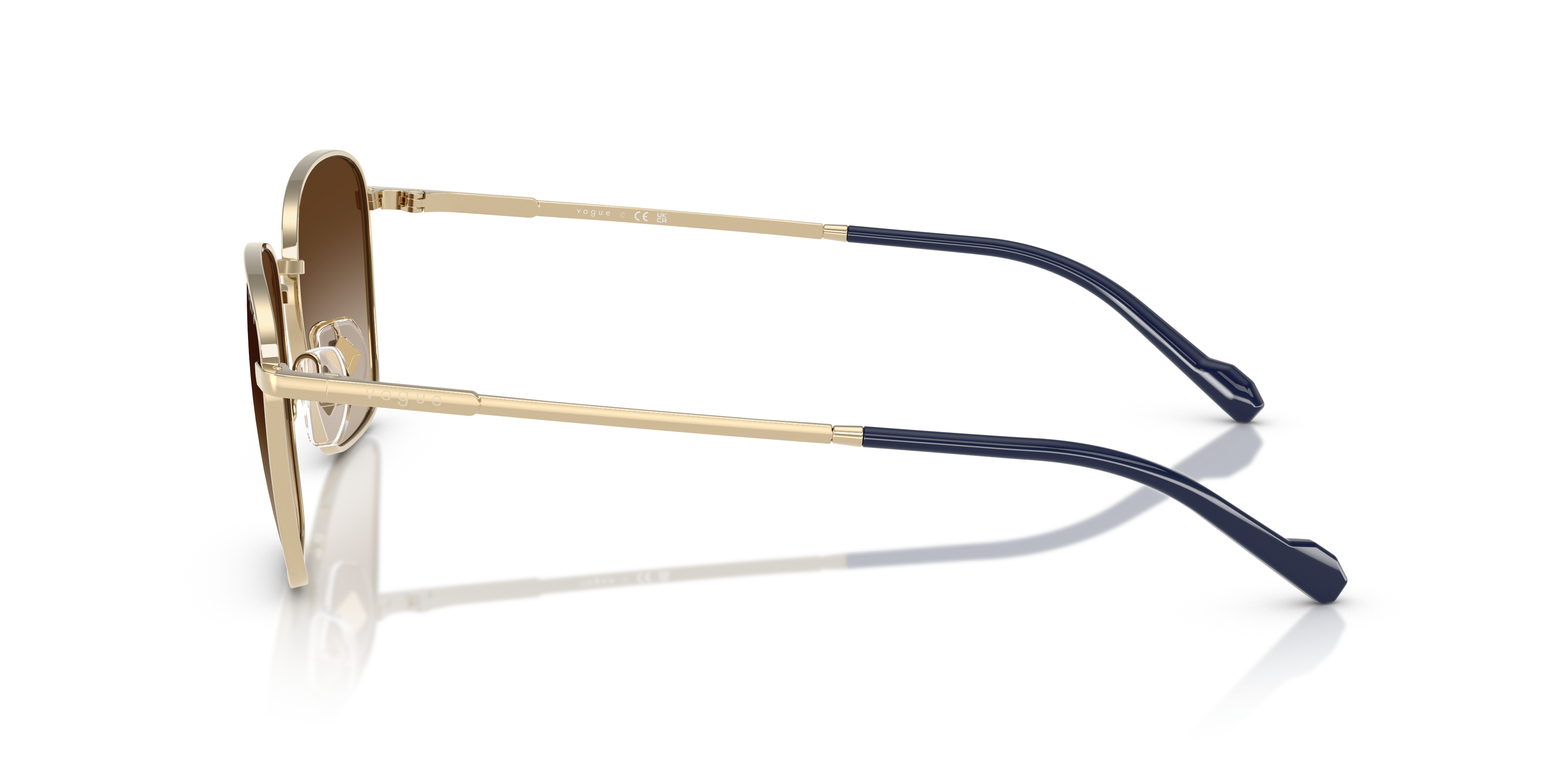 Vogue Eyewear VO4322S in Pale Gold, side view #Colour_Pale Gold