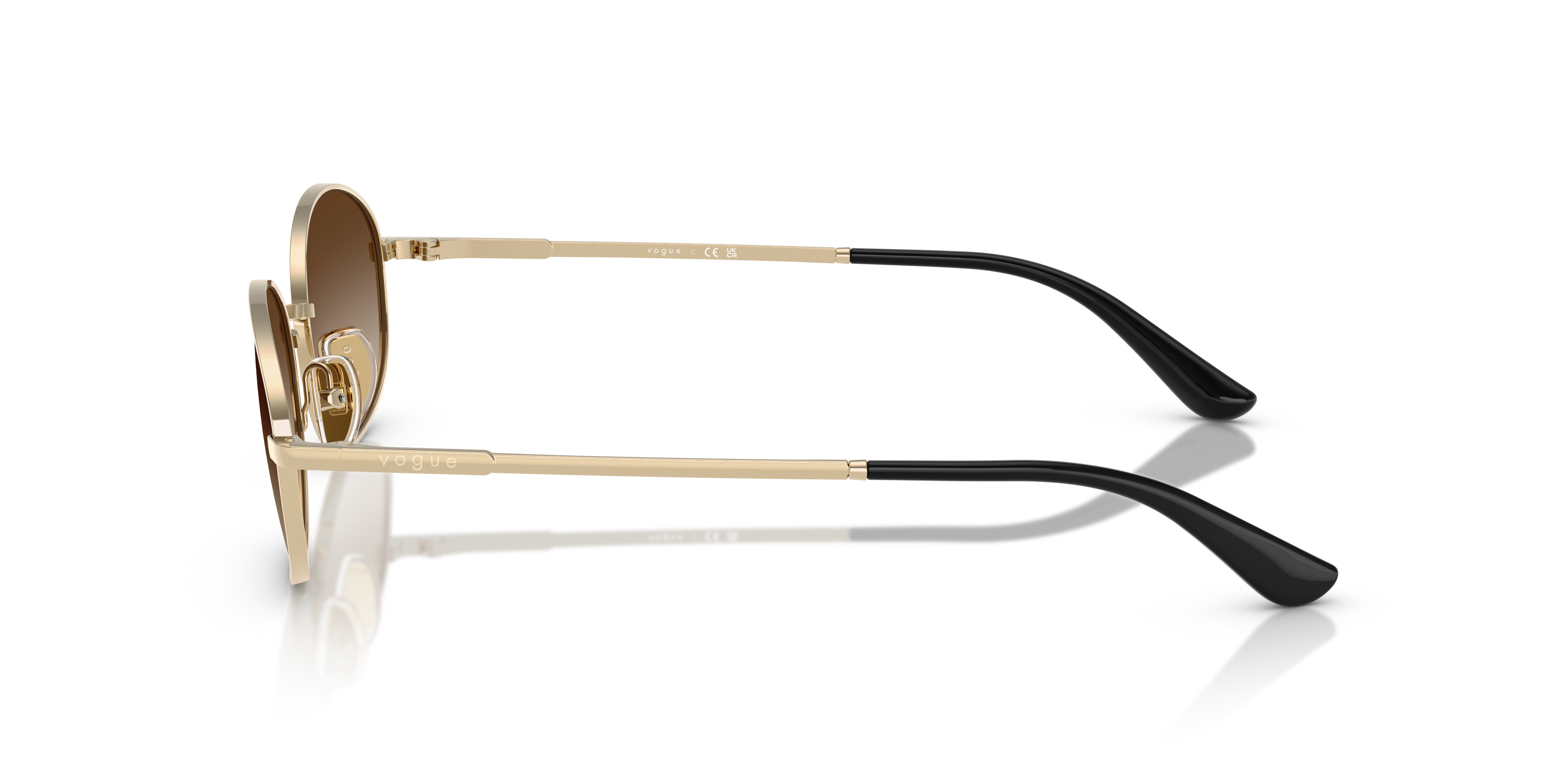 Vogue Eyewear VO4323S in Pale Gold, side view #Colour_Pale Gold