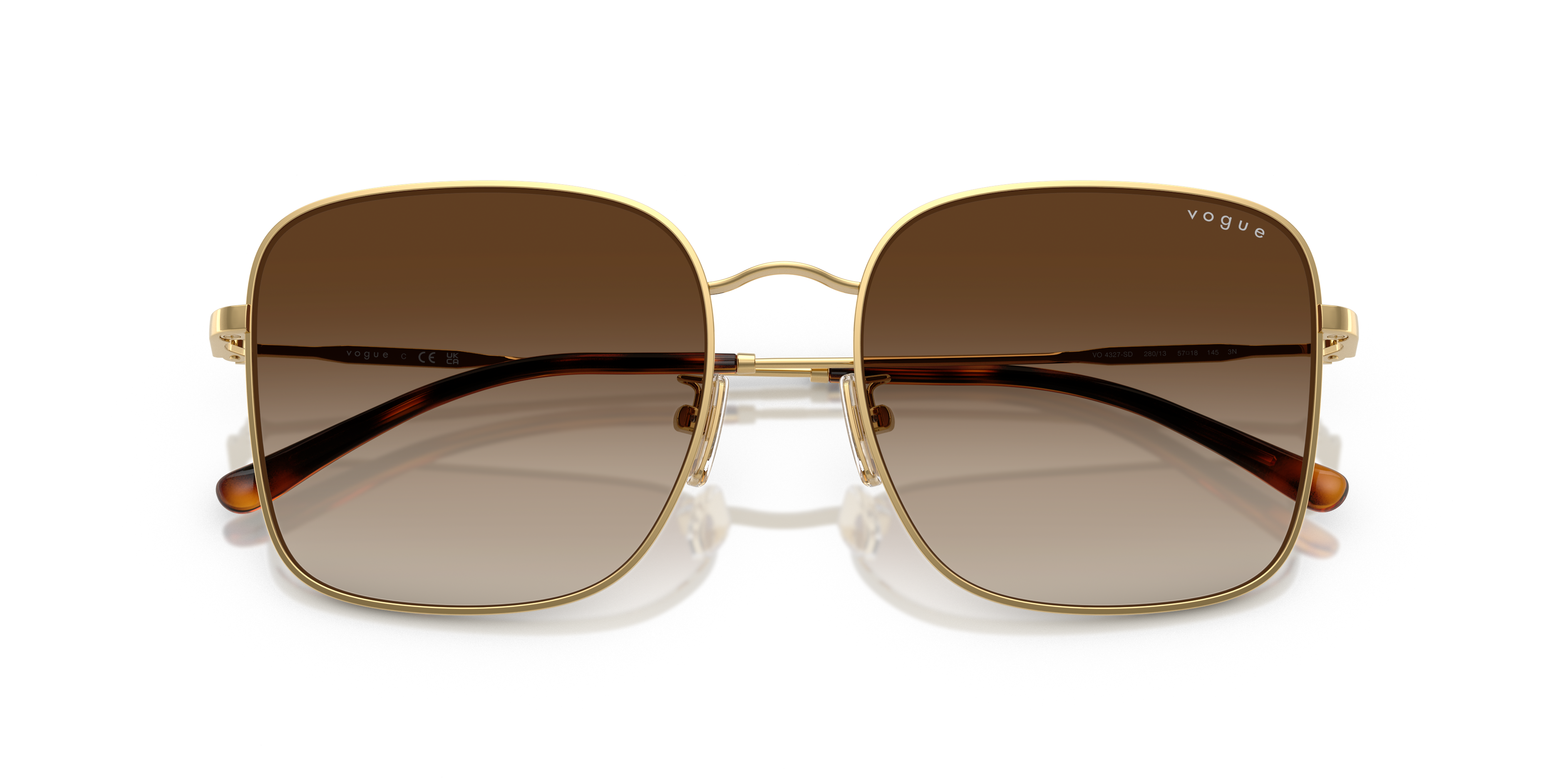 Vogue Eyewear VO4327SD in Gold, front detail view #Colour_Gold