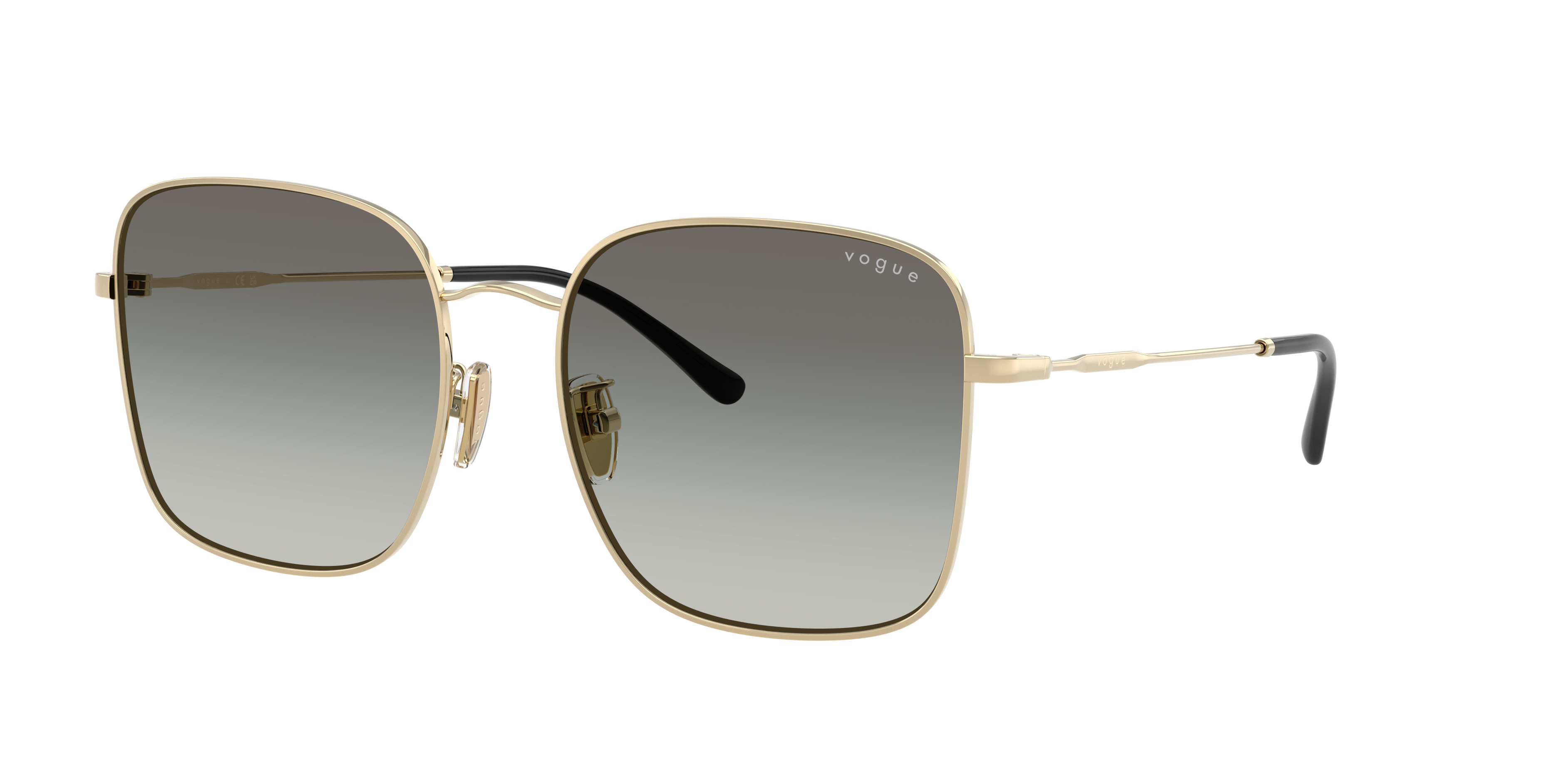 Vogue Eyewear VO4327SD in Pale Gold, three-quarter view #Colour_Pale Gold
