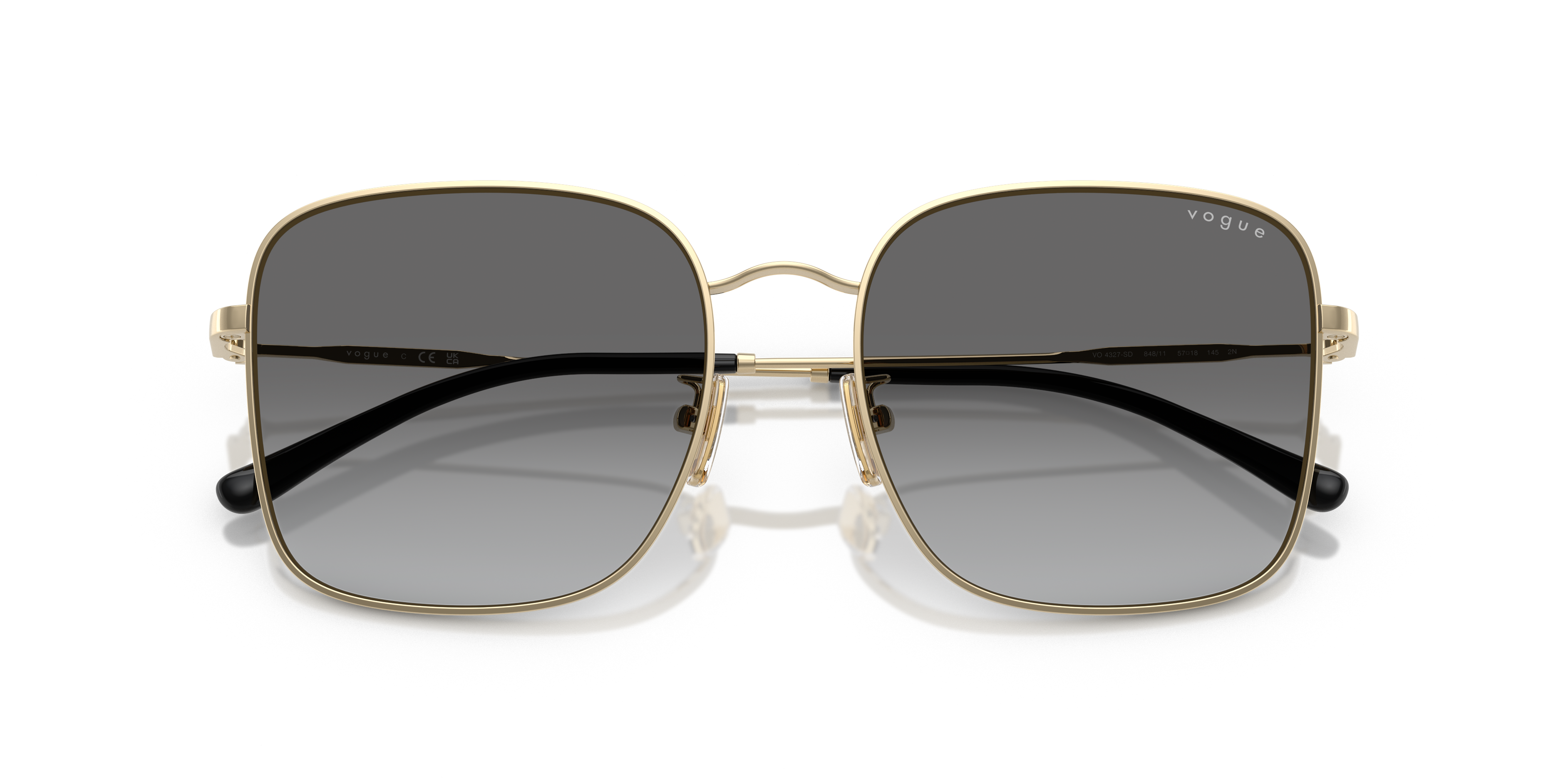 Vogue Eyewear VO4327SD in Pale Gold, front detail view #Colour_Pale Gold