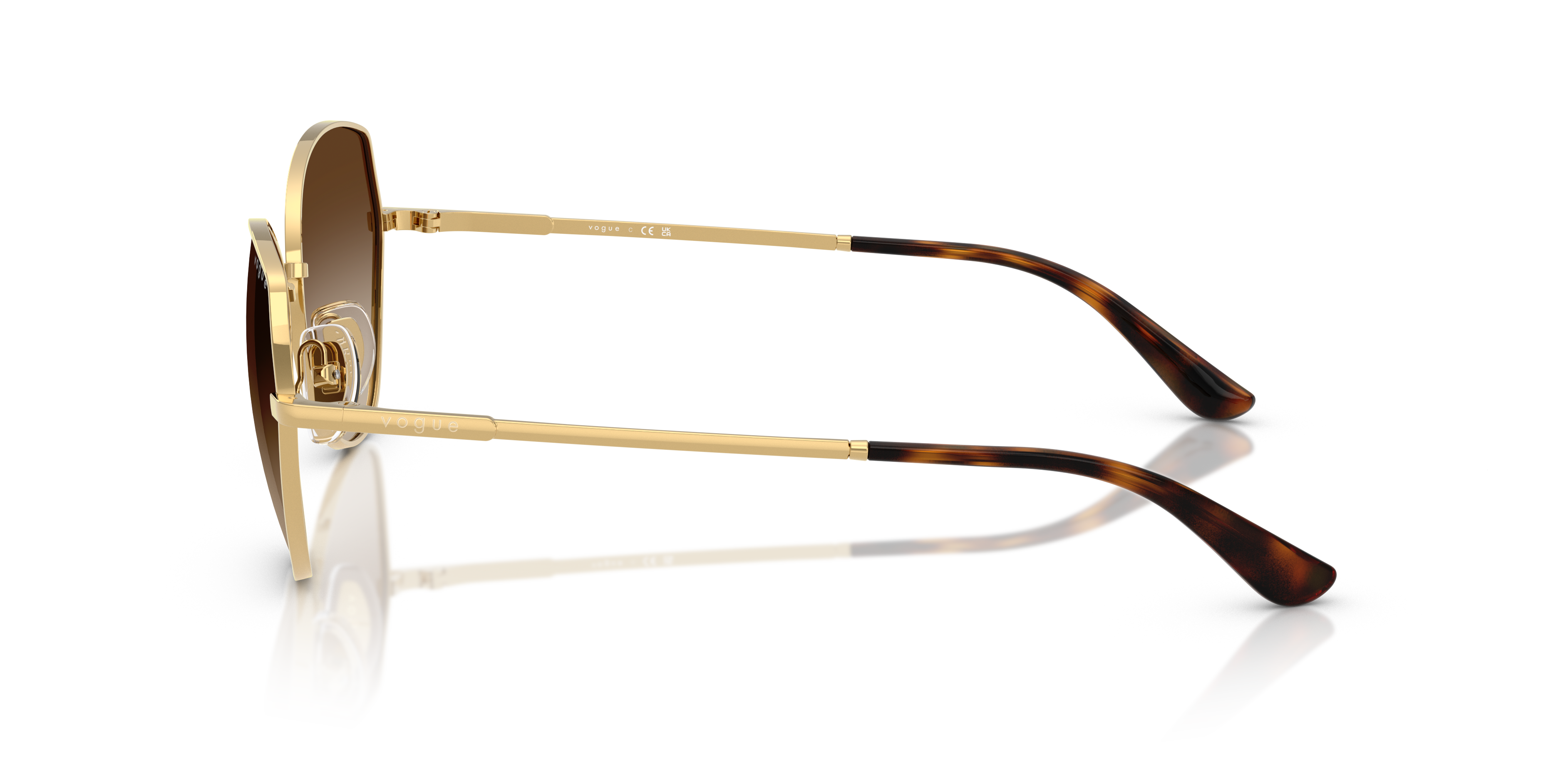 Vogue Eyewear VO4330S in Gold, side view #Colour_Gold