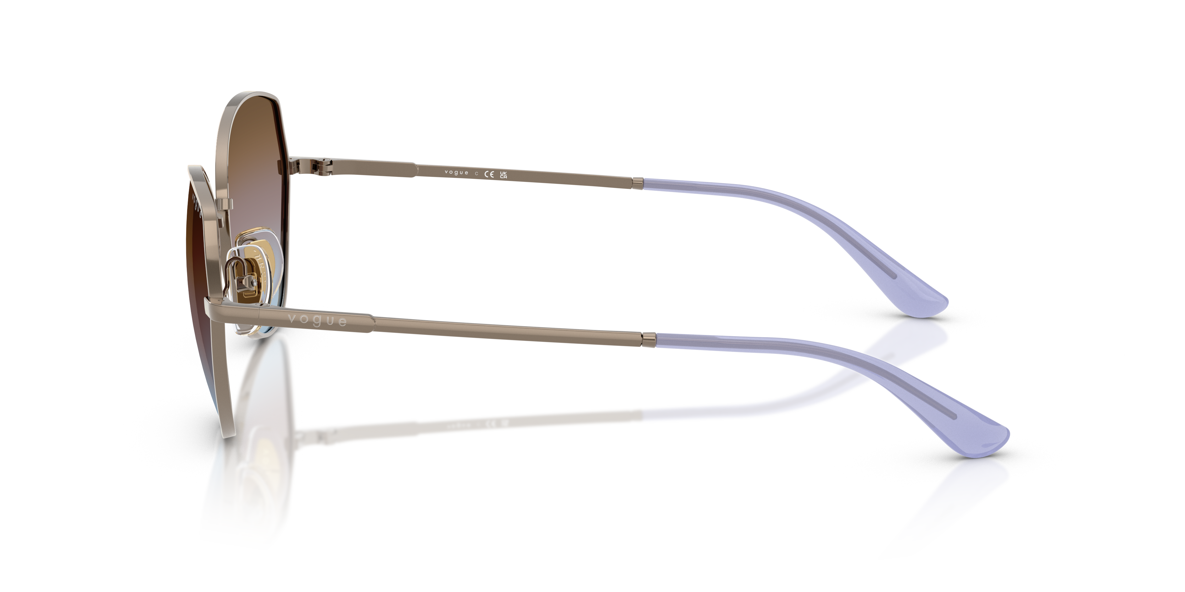 Vogue Eyewear VO4330S in Light Brown, side view #Colour_Light Brown