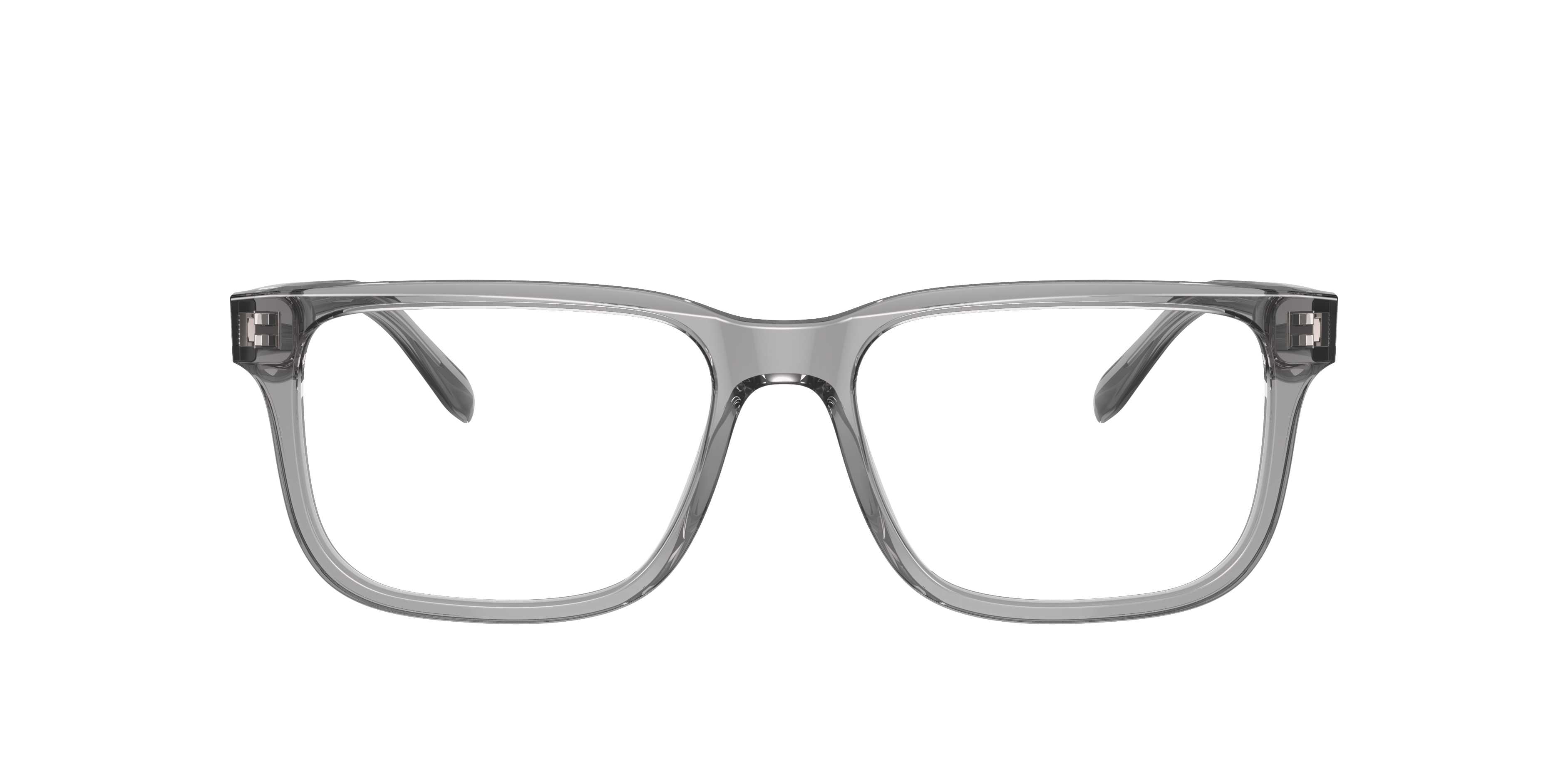 Emporio Armani EA3218 Shiny Transparent Grey, front view #Colour_Shiny Transparent Grey (5075)