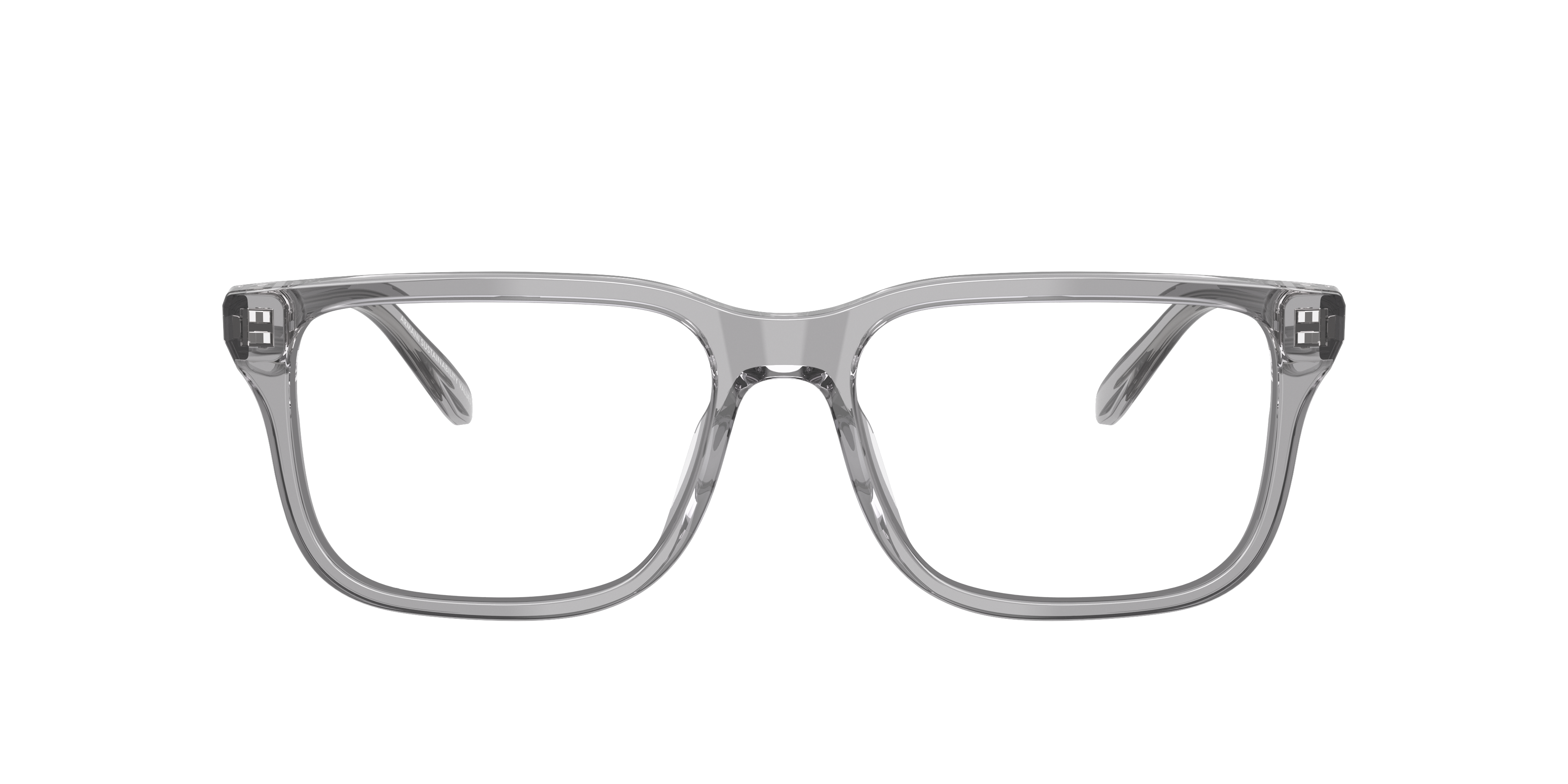 Emporio Armani EA3250U Shiny Transparent Grey, front view #Colour_Shiny Transparent Grey (6202)