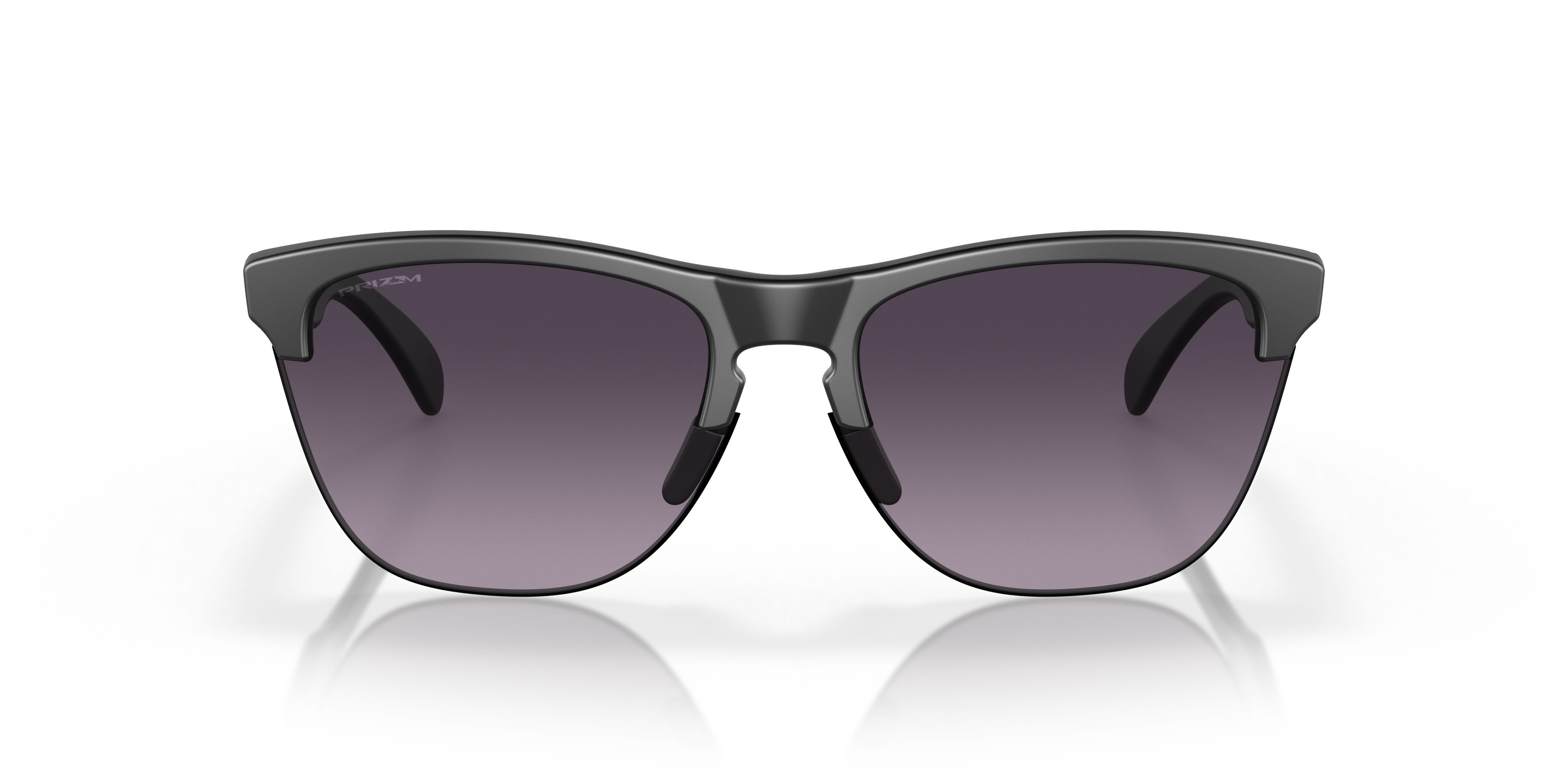 Oakley Frogskins Lite OO9374 in Matte Black / Prizm Grey Gradient, front view #Colour_Matte Black / Prizm Grey Gradient (937449)