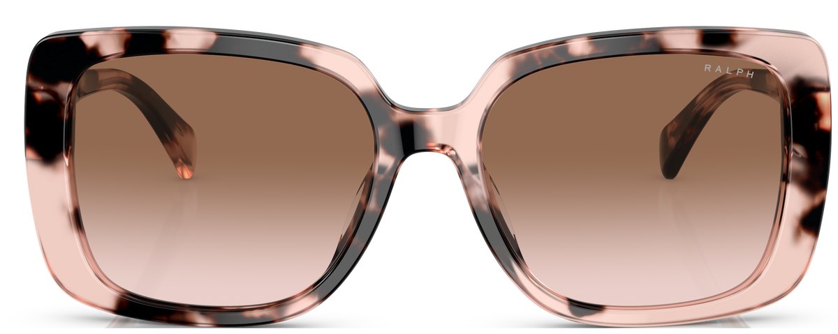 Ralph by Ralph Lauren RA5298U in Shiny Pink Havana, front view #Colour_Shiny Pink Havana / Gradient Brown (605813)