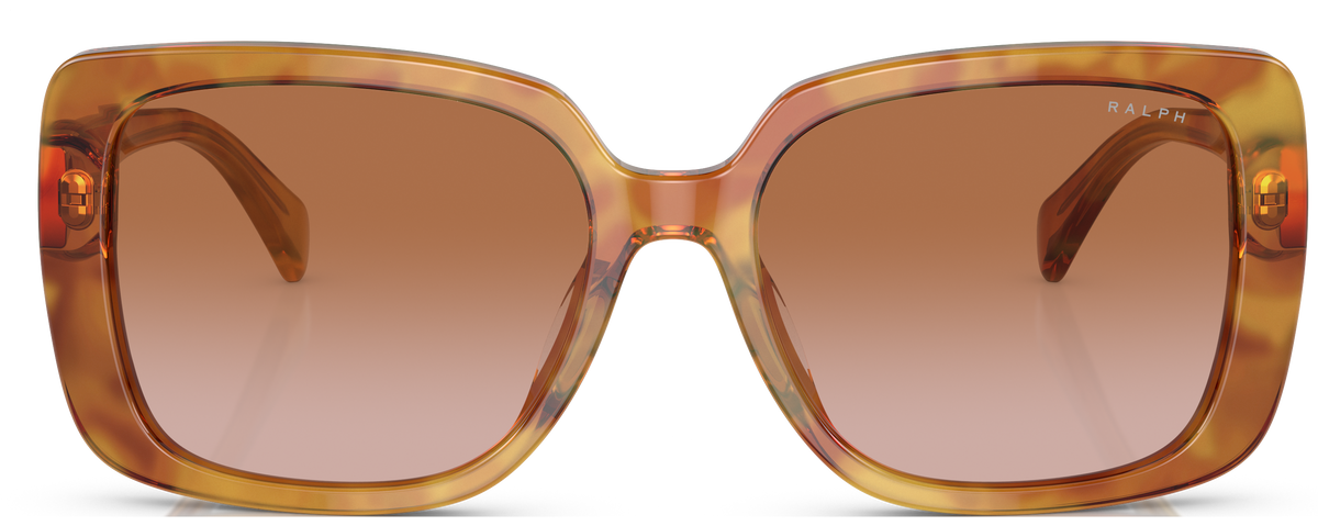 Ralph by Ralph Lauren RA5298U in Shiny Light Brown Havana, front view #Colour_Shiny Light Brown Havana / Gradient Brown (606013)