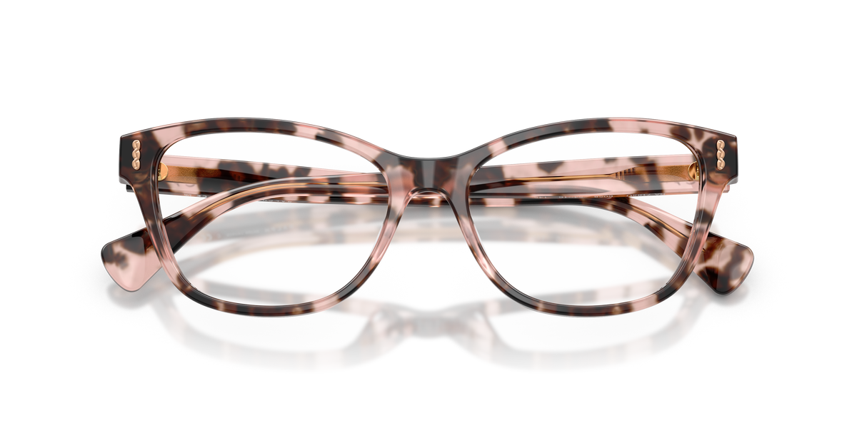 Ralph by Ralph Lauren RA7195U in Pink Havana, front detail view #Colour_Pink Havana (6058)