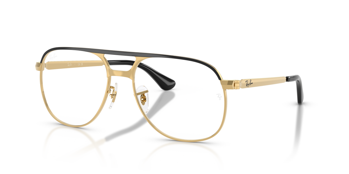 Ray-Ban Bill Max RB3793V in Black On Gold, three-quarter view #Colour_Black On Gold (2994)